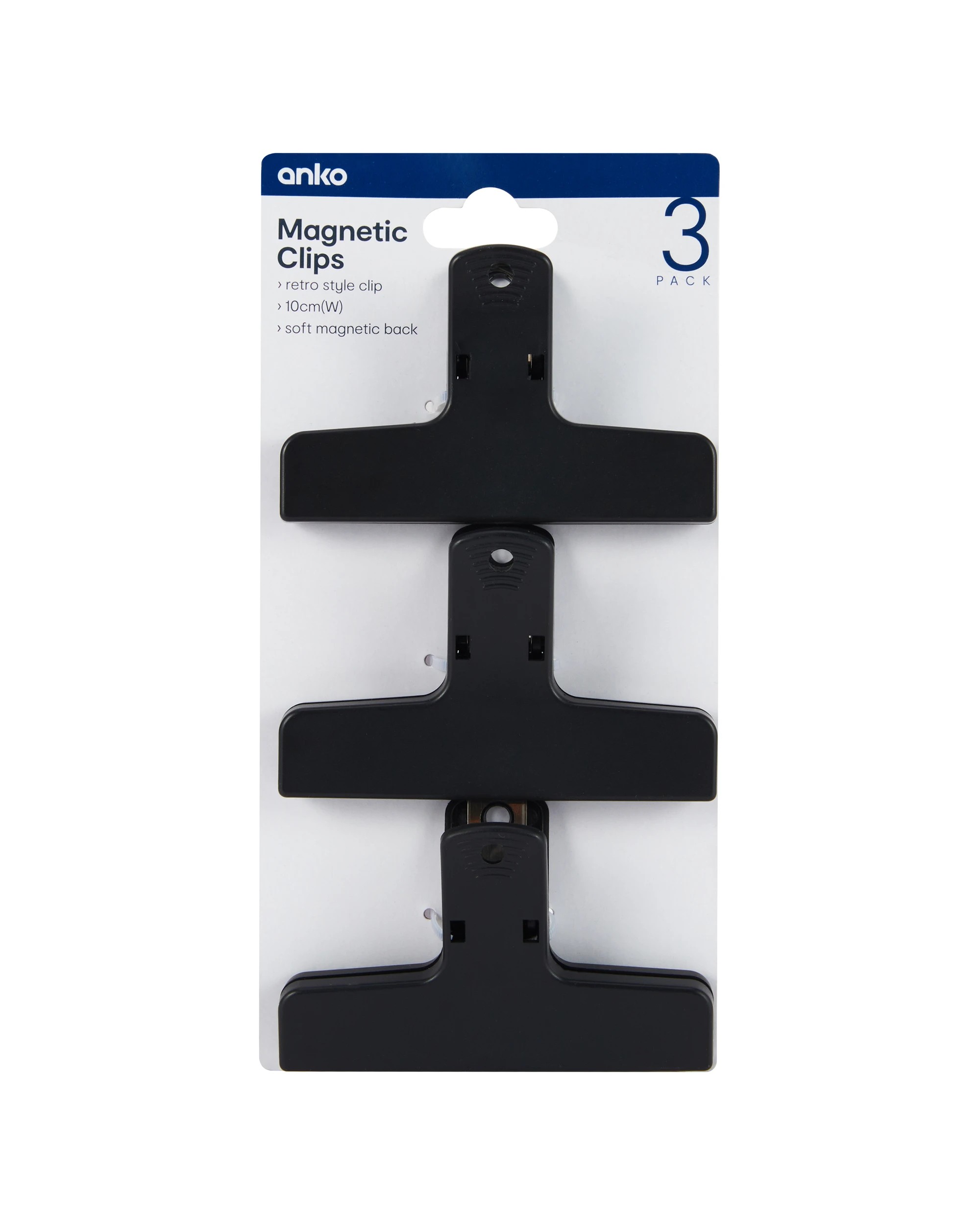 4 3 Pack Magnetic Clips - Black, 4 of 4