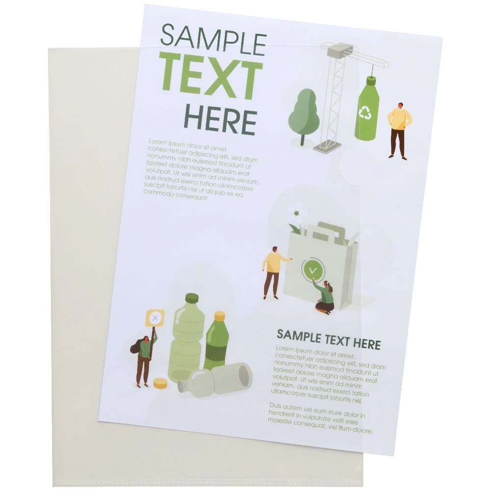 2 J.Burrows Recycled Letter File Single A4 Clear, 2 of 2