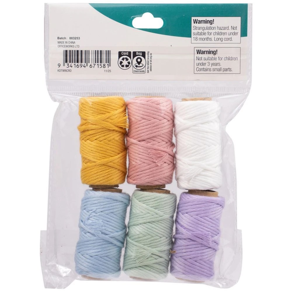 3 Kadink Twist Cords 2mm X 10M 6 Pack, 3 of 3