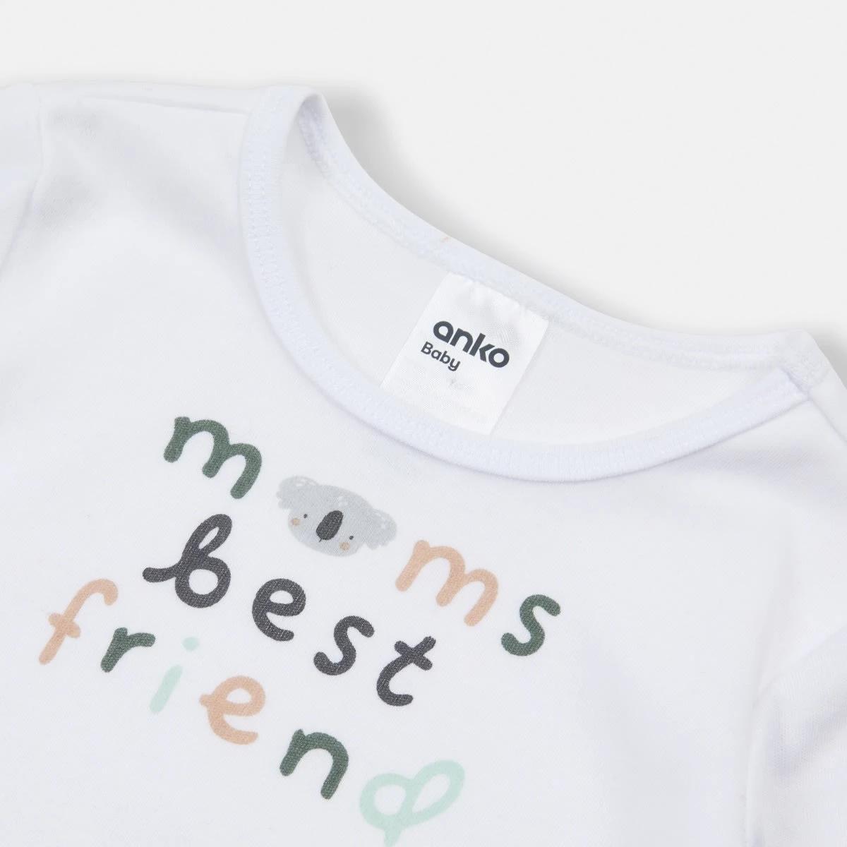 3 Long Sleeve Print Bodysuit Wht Bestie, 3 of 4