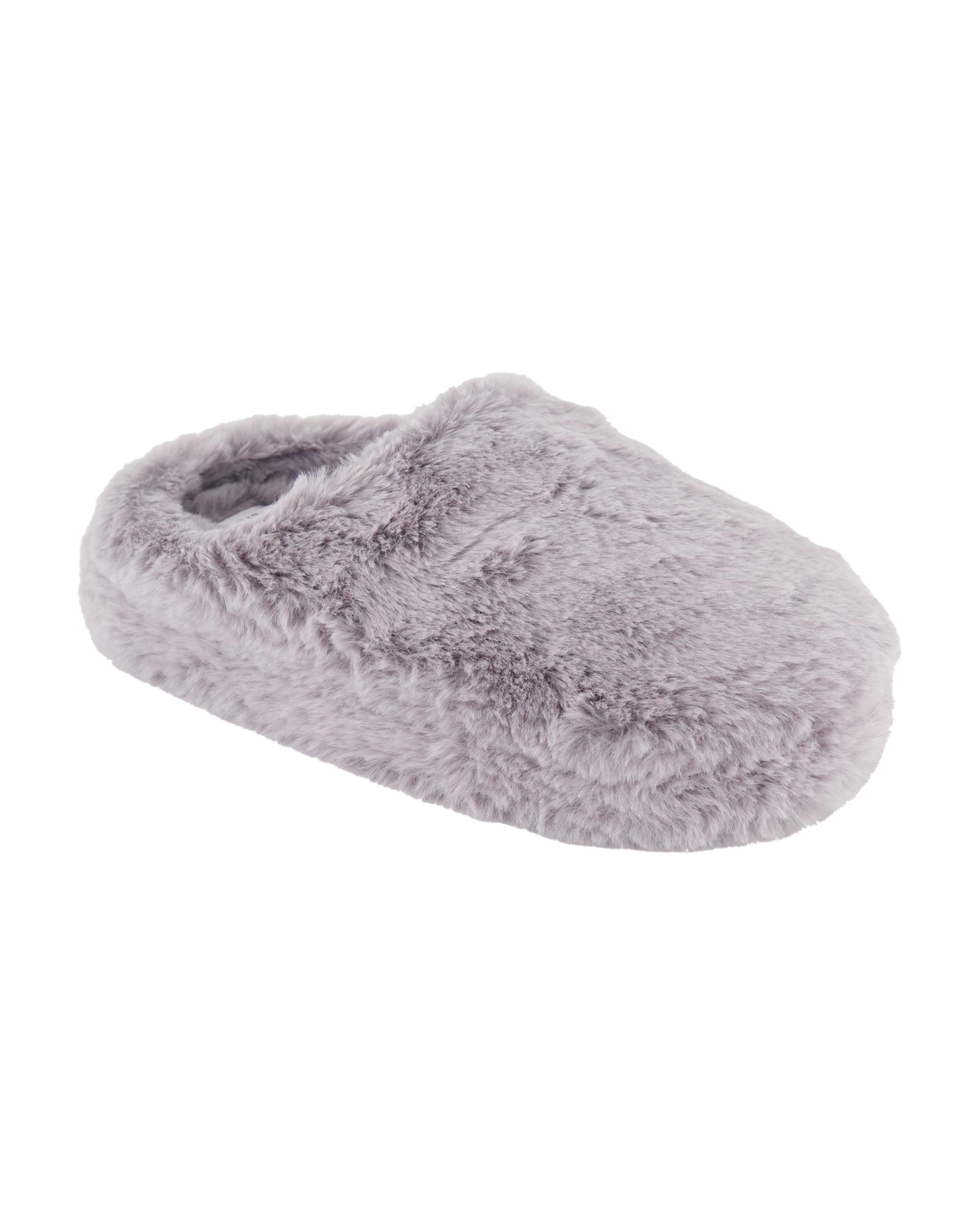 1 Plush Detail Scuffs Grey, 1 of 3