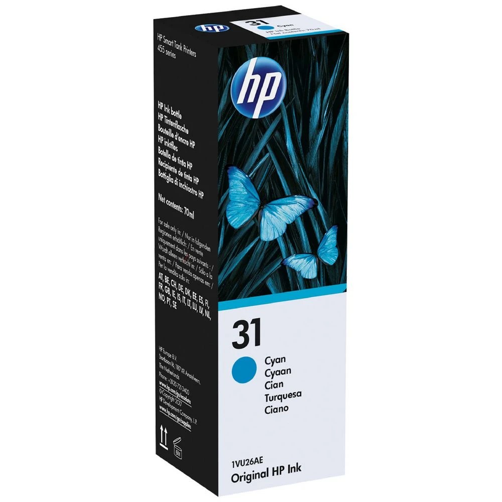 1 HP 31 Ink Bottle Cyan, 1 of 6