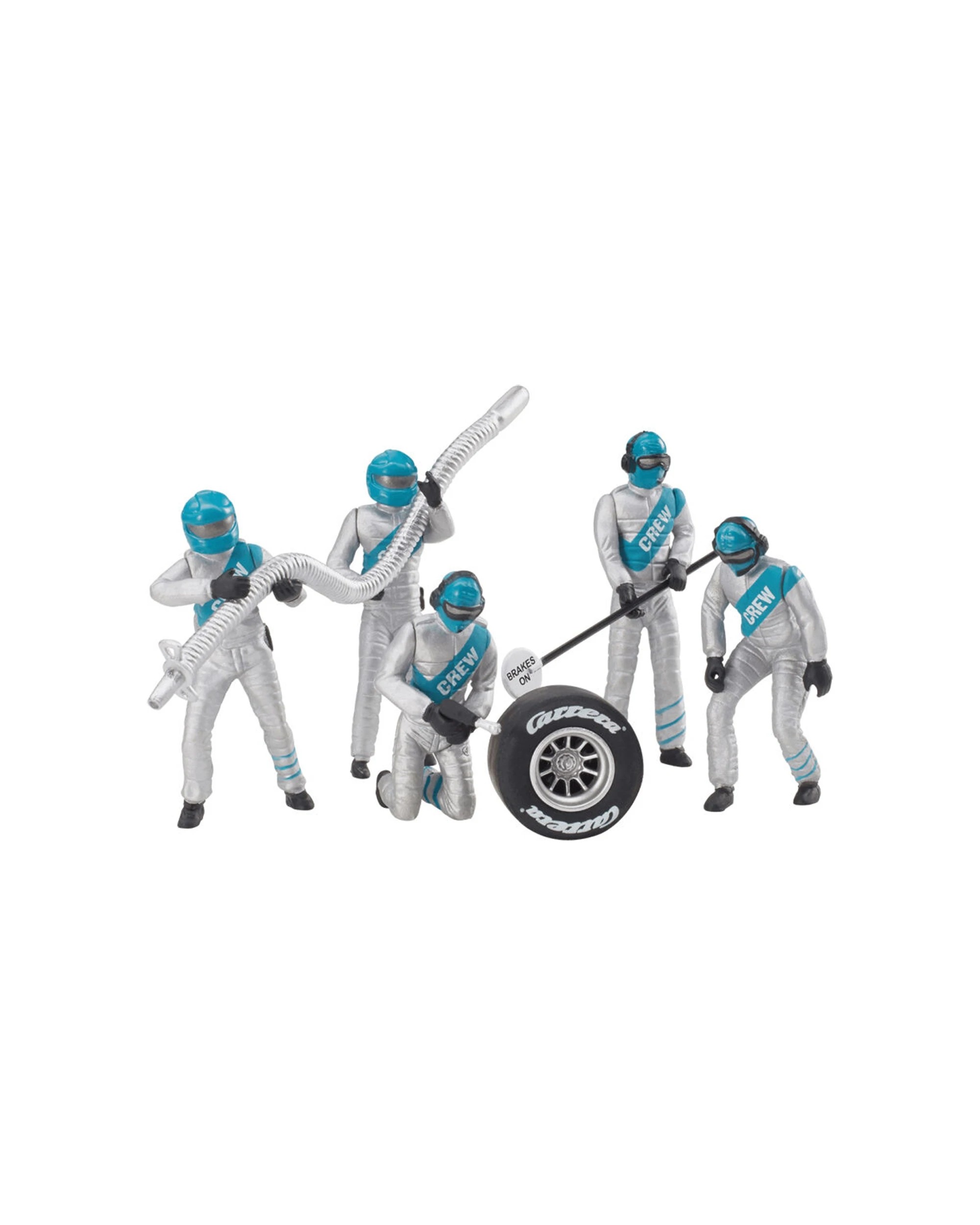 1 Carrera 5Pc Pit Crew Mechanics Figurines Race Track Accessory Realistic Set - Silver, 1 of 3