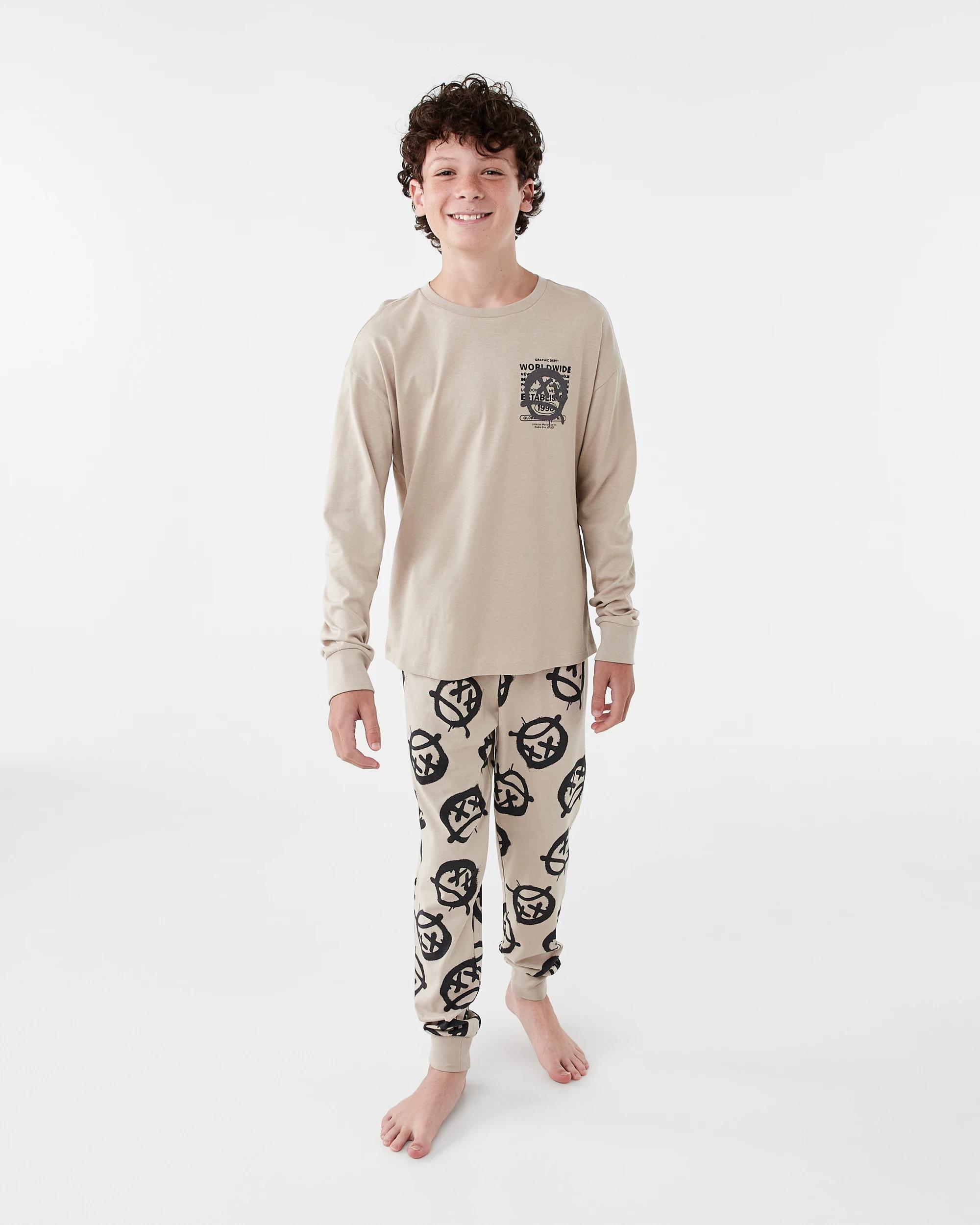 1 Jersey Pyjama Set Bge Smiley, 1 of 8