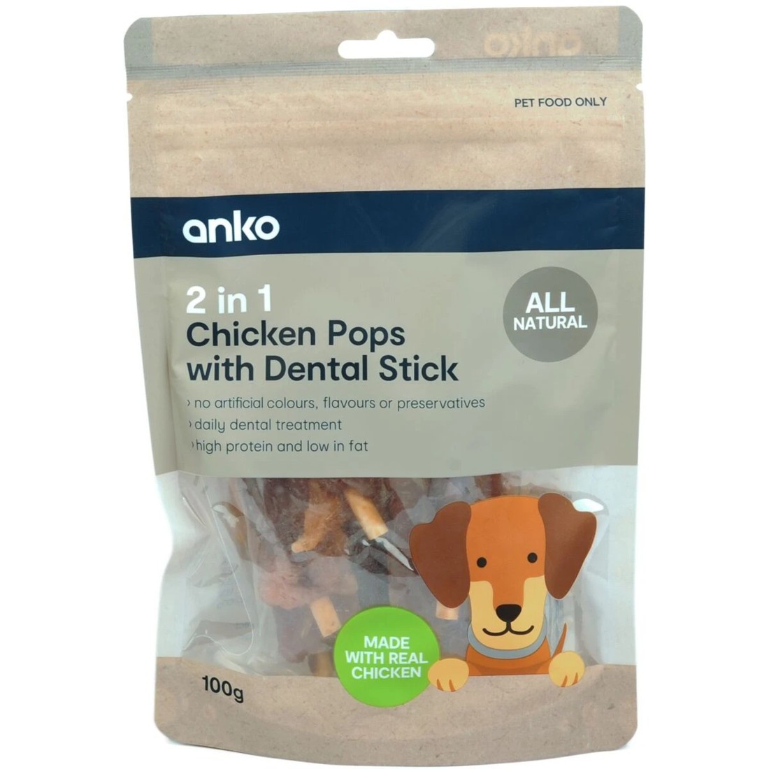 1 Pet Treats Chicken Pops 100g, 1 of 3