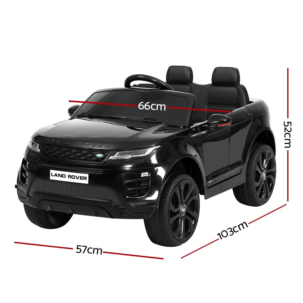 2 Kids Electric Ride On Car Land Rover Licensed Toy Cars Remote 12V Battery - Black, 2 of 5