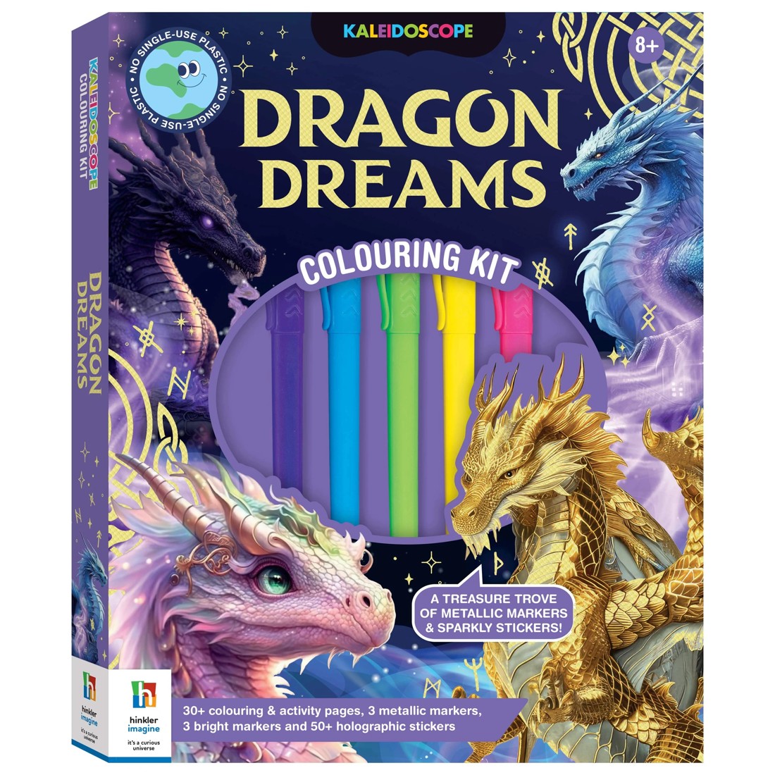 1 Kaleidoscope Colouring Kit: Dragon Dreams - Book, 1 of 5