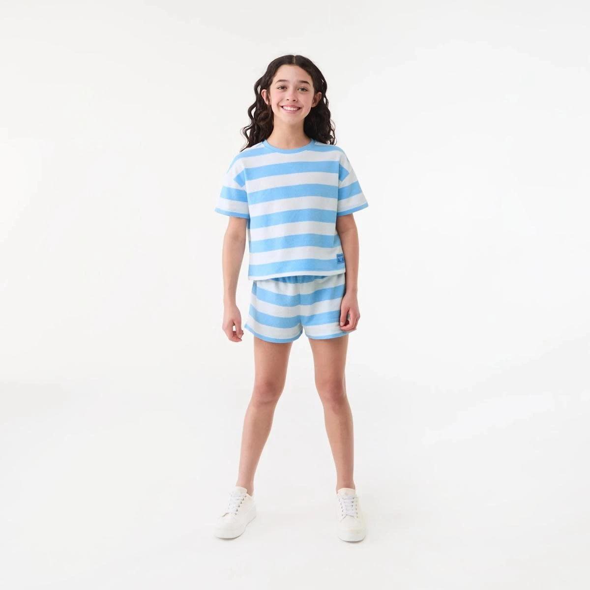 8 Textured Set BLOCK STRIPE BELLFLOWER BLUE, 8 of 9
