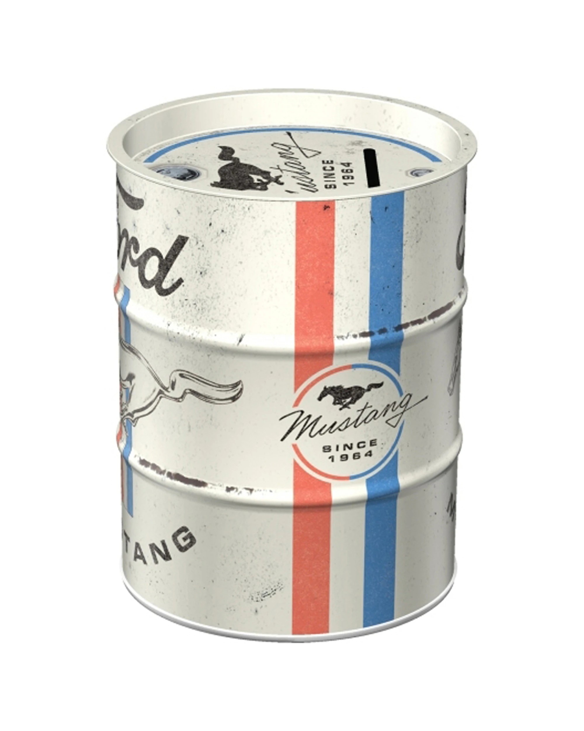 2 Nostalgic-Art Storage Money Box - Oil Barrel Ford Mustang - Multi, 2 of 3