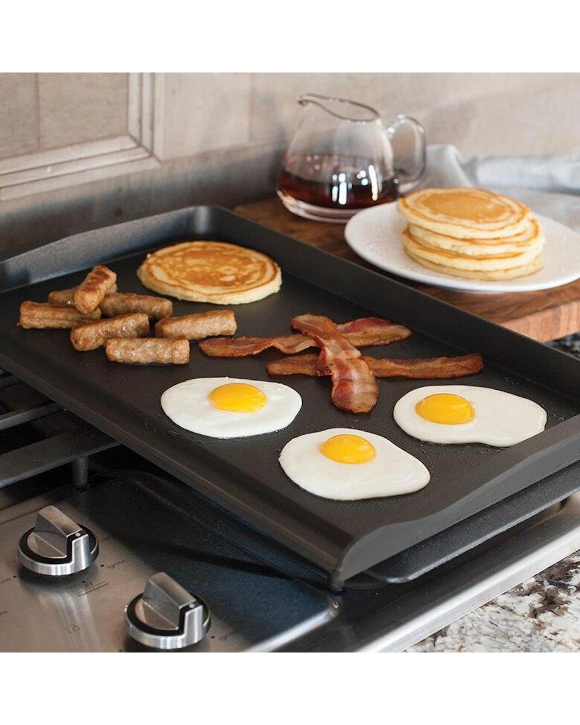 2 Nordic Ware Double Backsplash Griddle 51 x 30.5 x 5cm - Black, 2 of 6
