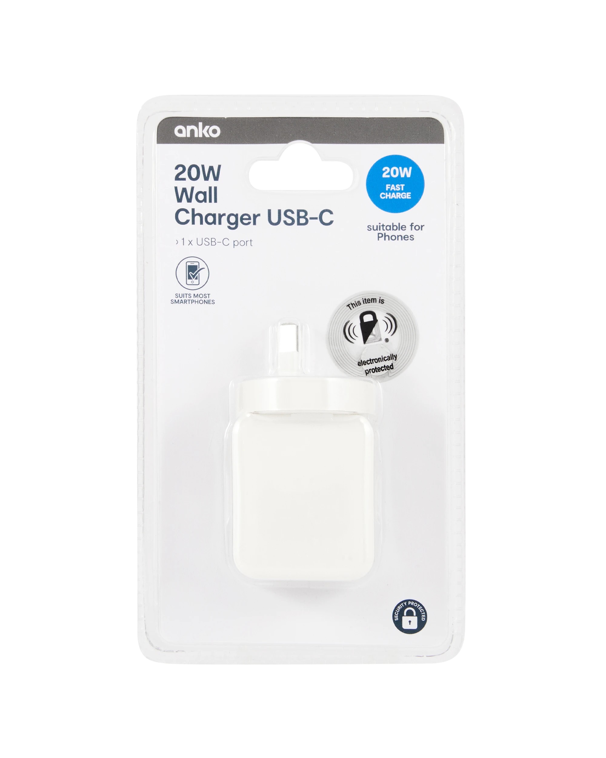 5 20W Wall Charger USB-C Fast Charging - White, 5 of 6