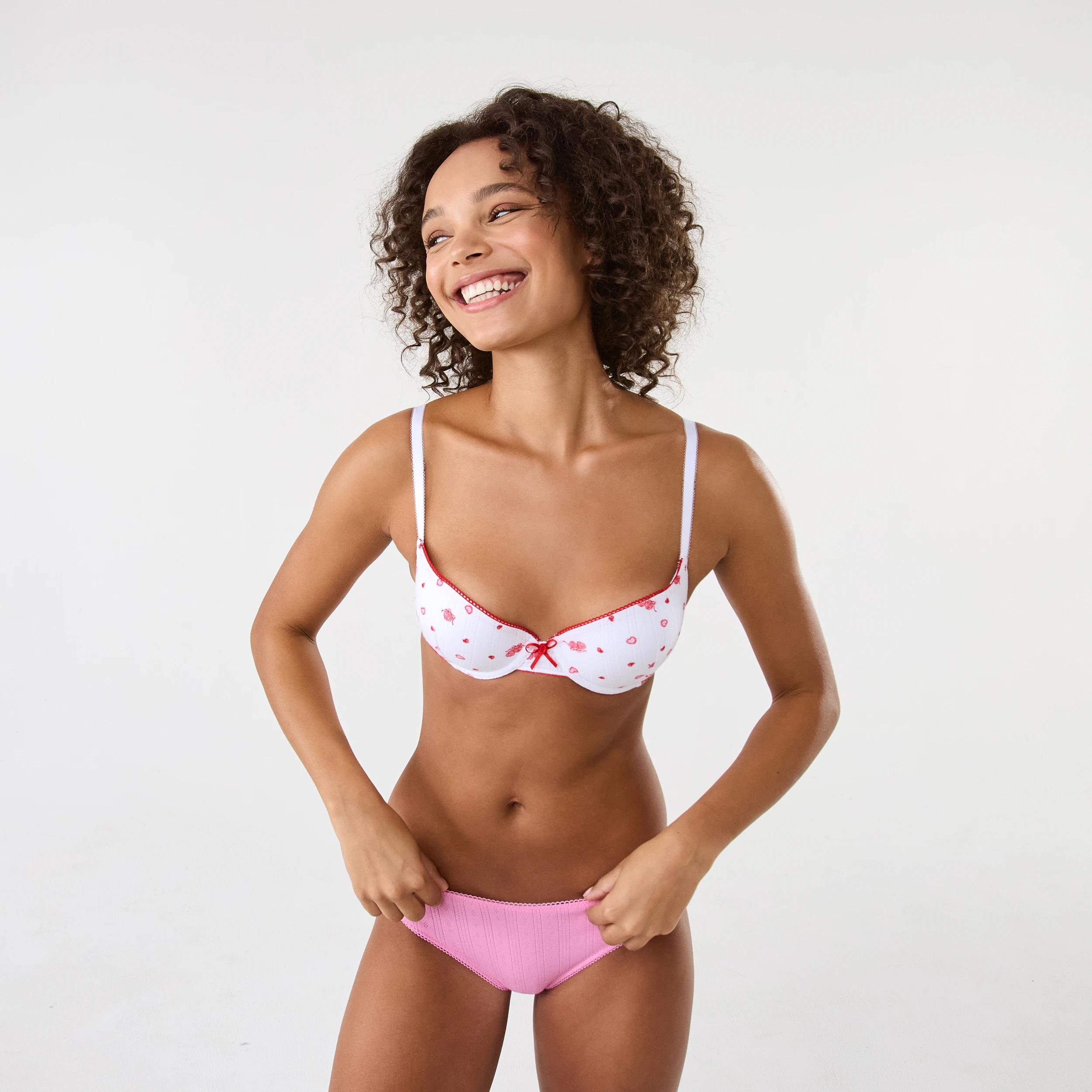 10 2 Pack Pointelle Print Push-Up Bra Heart Lock, 10 of 10