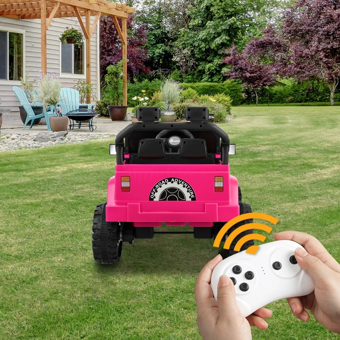 9 Mazam Kids Ride On Cars Remote Control 12v Electric Toy Jeep Horn Music Car
 - Pink, 9 of 10