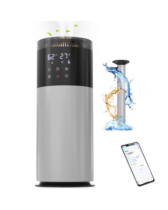 Advwin 13l Humidifier For Large Room, Smart Cool And Warm Mist Humidifiers With Top-fill, Night Light, Sleep 