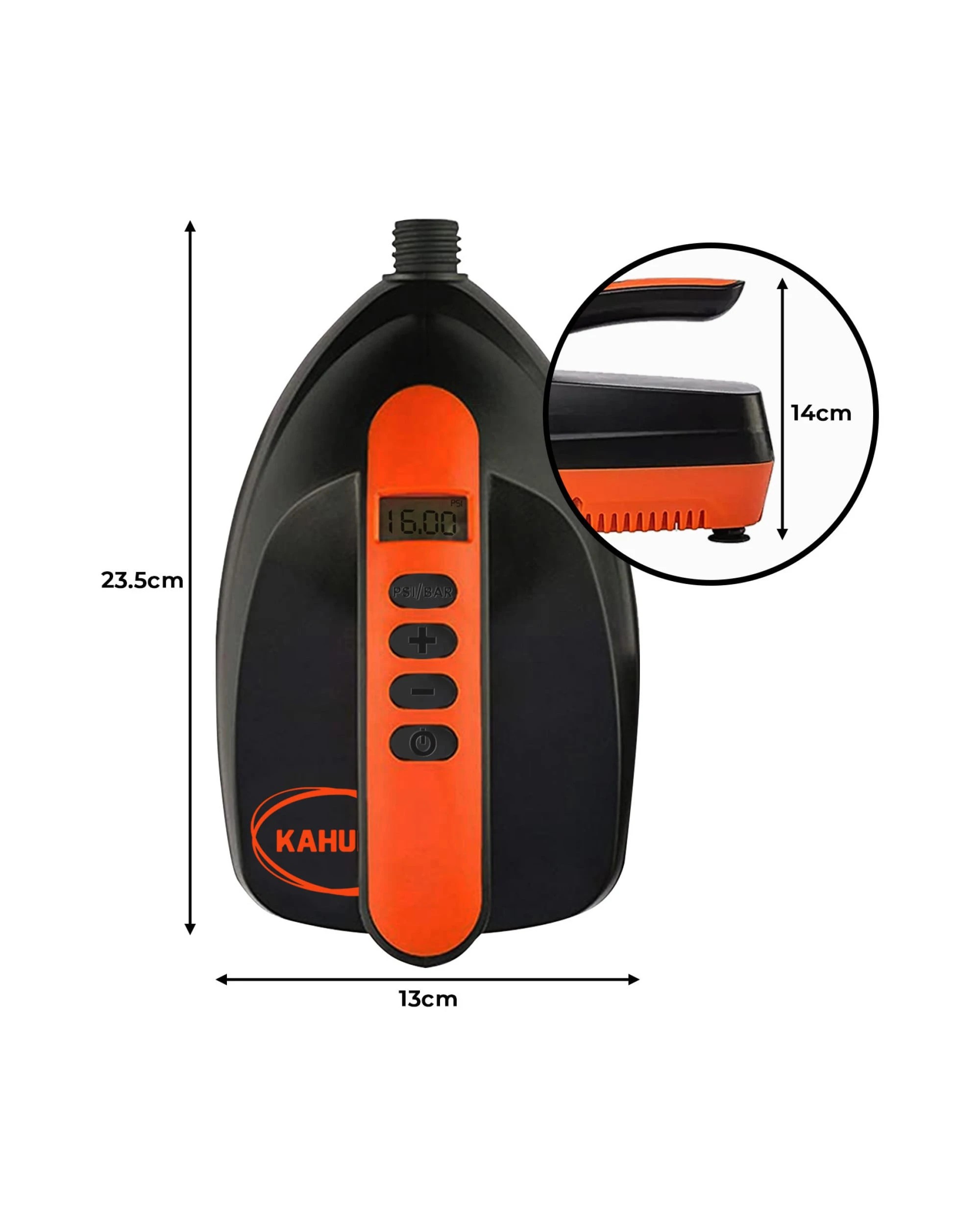 3 Kahuna 12V Electric Air Pump for Inflatable Paddle Boards, Air Track Mats, Gym Mats and More - Orange, 3 of 5