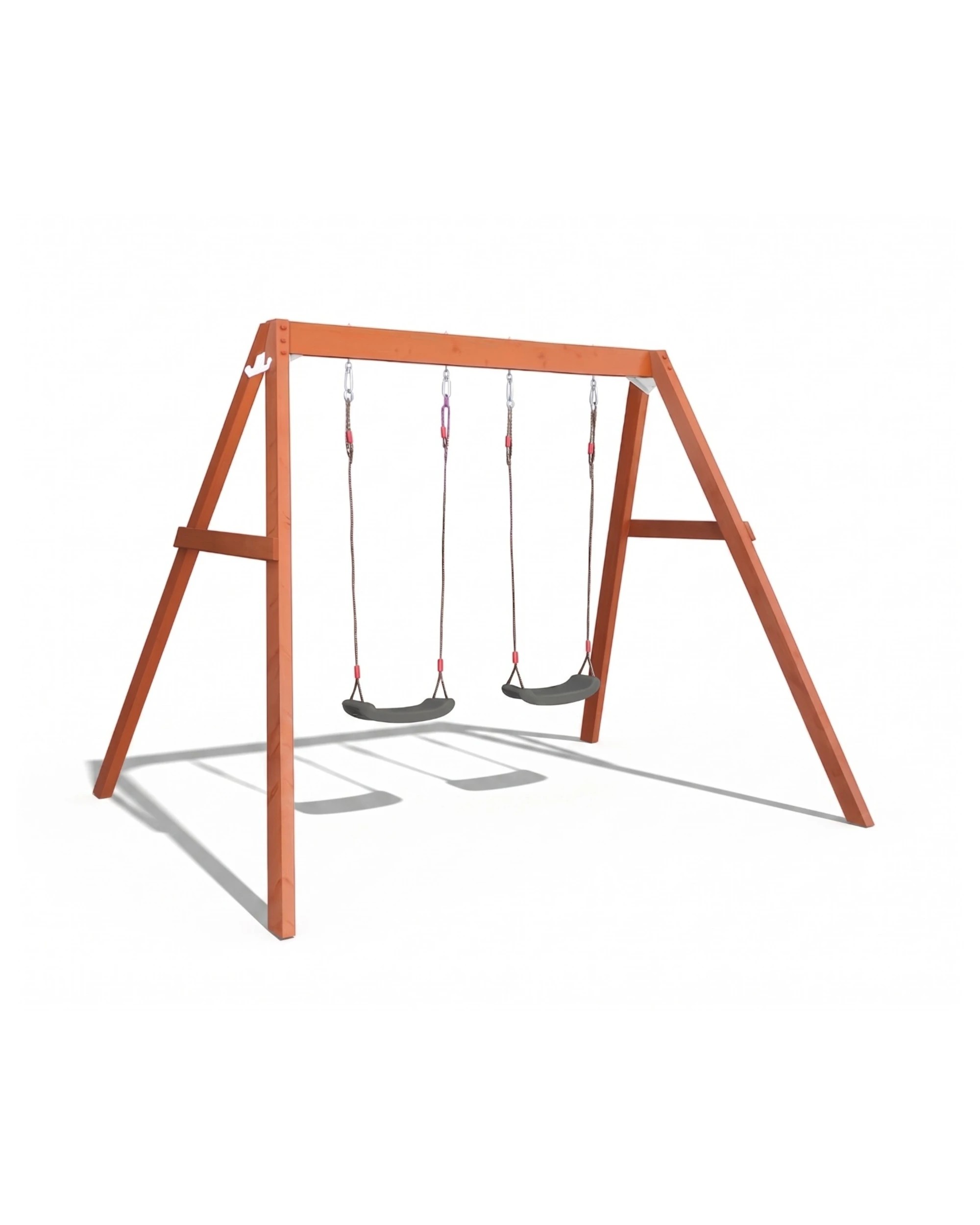 1 Hide & Seek Kids Lucas Timber Swing Set - Pearl - Grey, 1 of 3