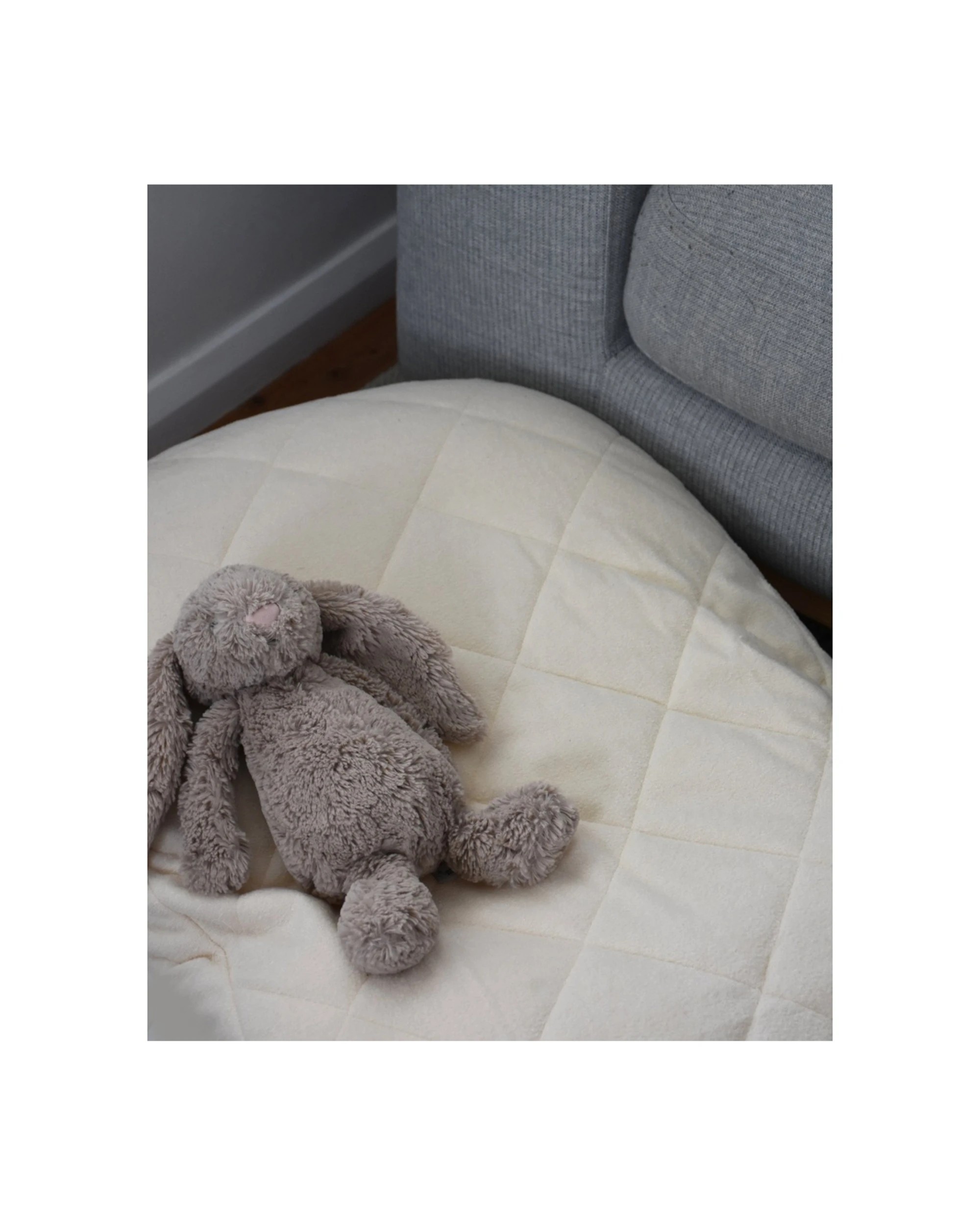 4 Playette Quilted Co-Sleeper Fitted Sheet Padded Padded 52x87x4cm - Natural, 4 of 4
