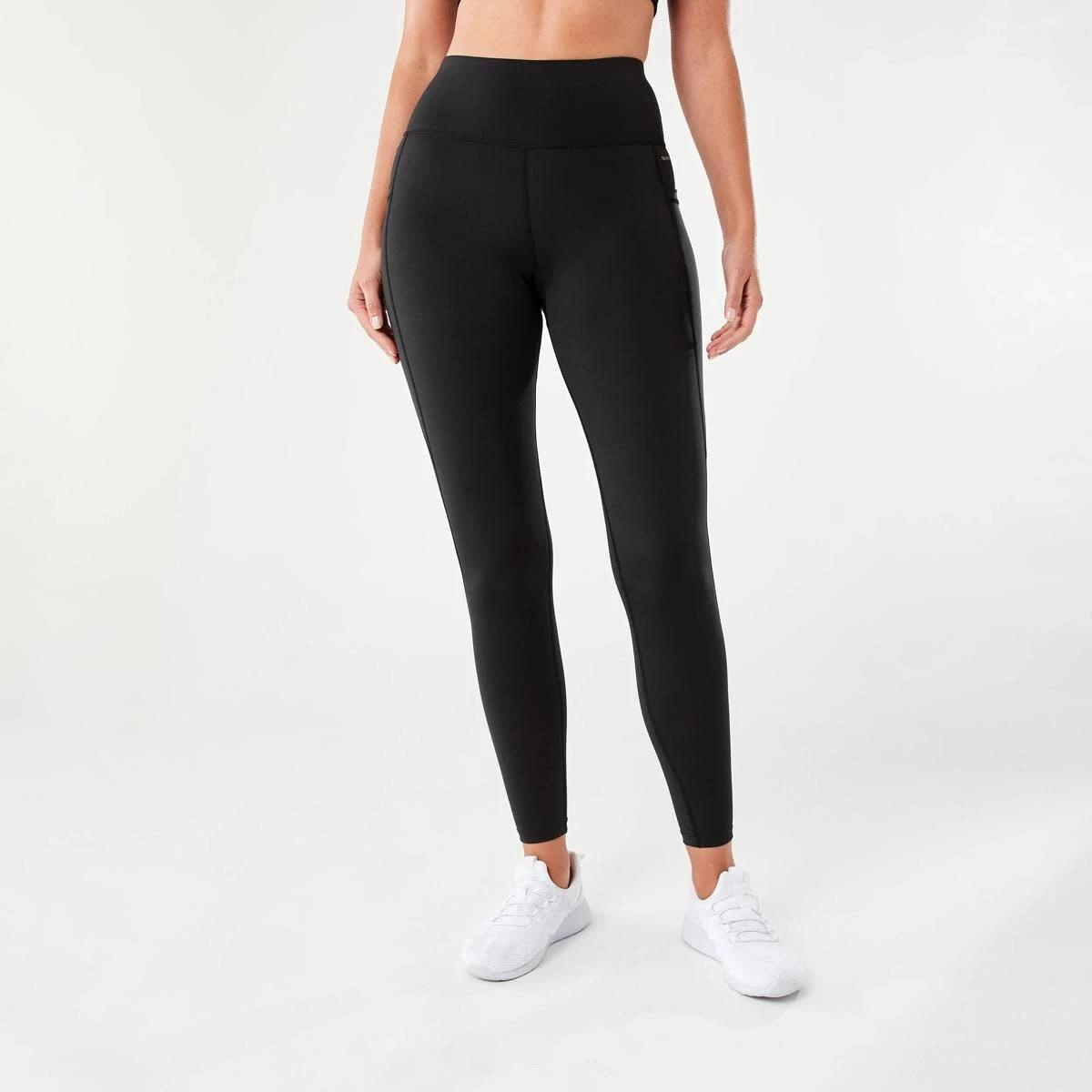 1 Active Womens Full Length Training Leggings BLACK, 1 of 6