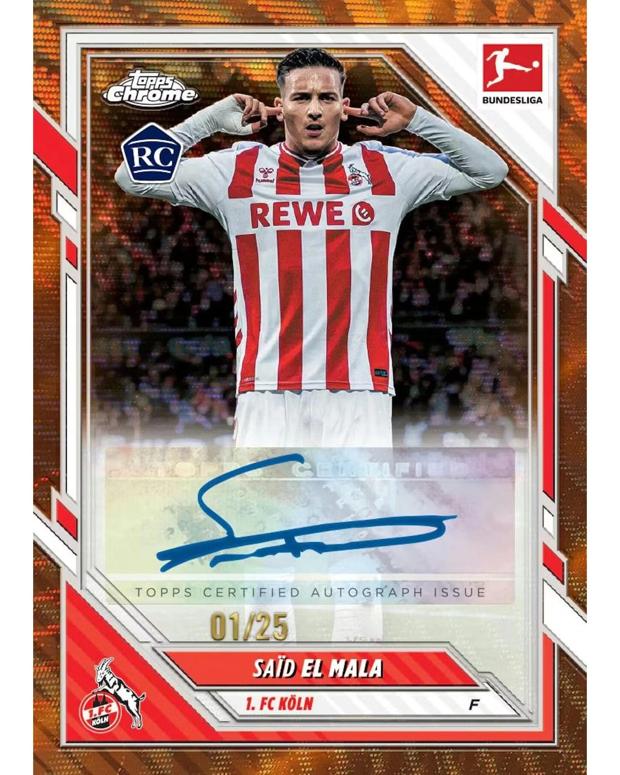 10 Topps 2025/2026 Chrome Bundesliga Soccer Blaster Box, 10 of 10