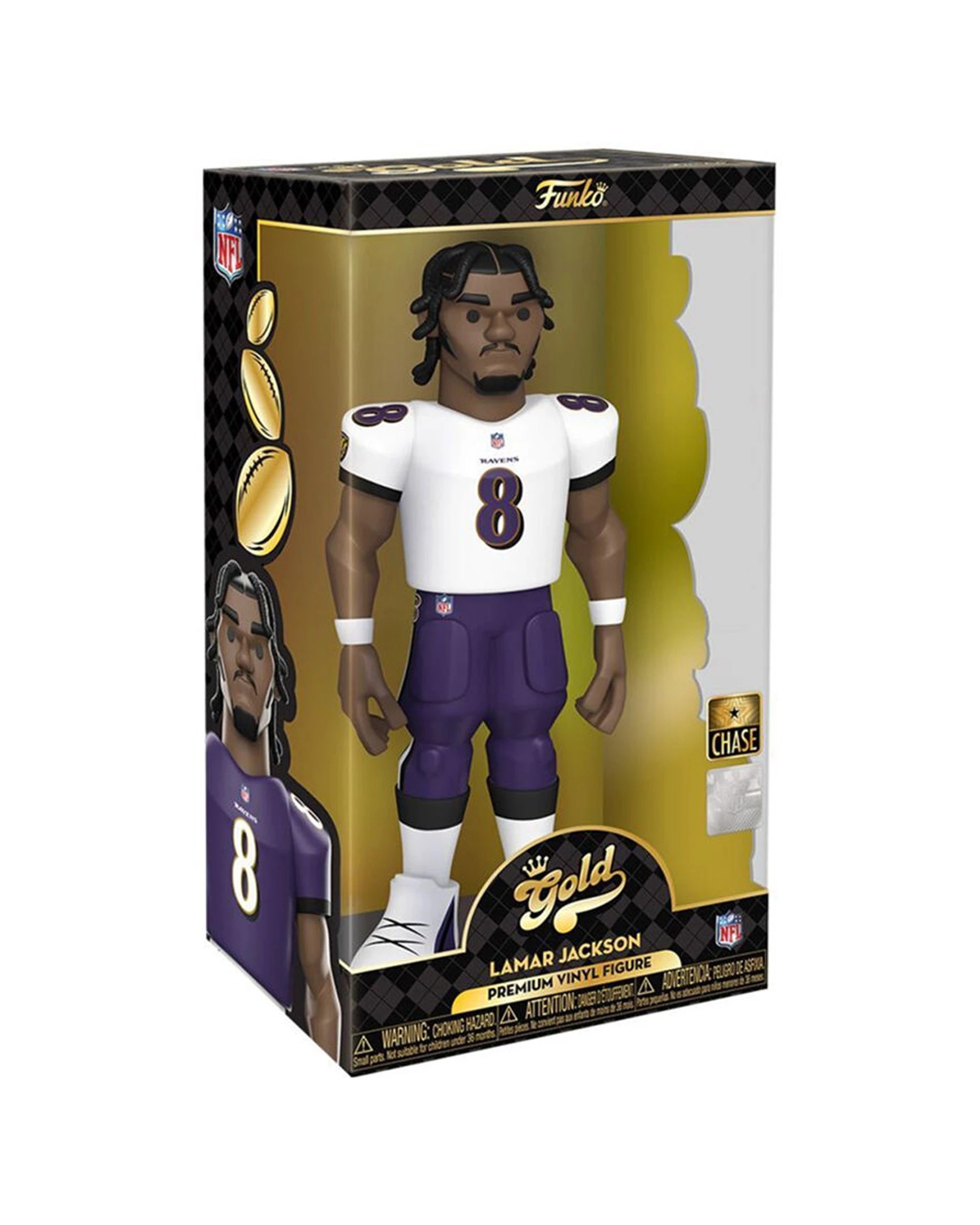 2 NFL Football Lamar Jackson Vinyl Action Figure 12in Sleek Display Box Premium - Purple, 2 of 5