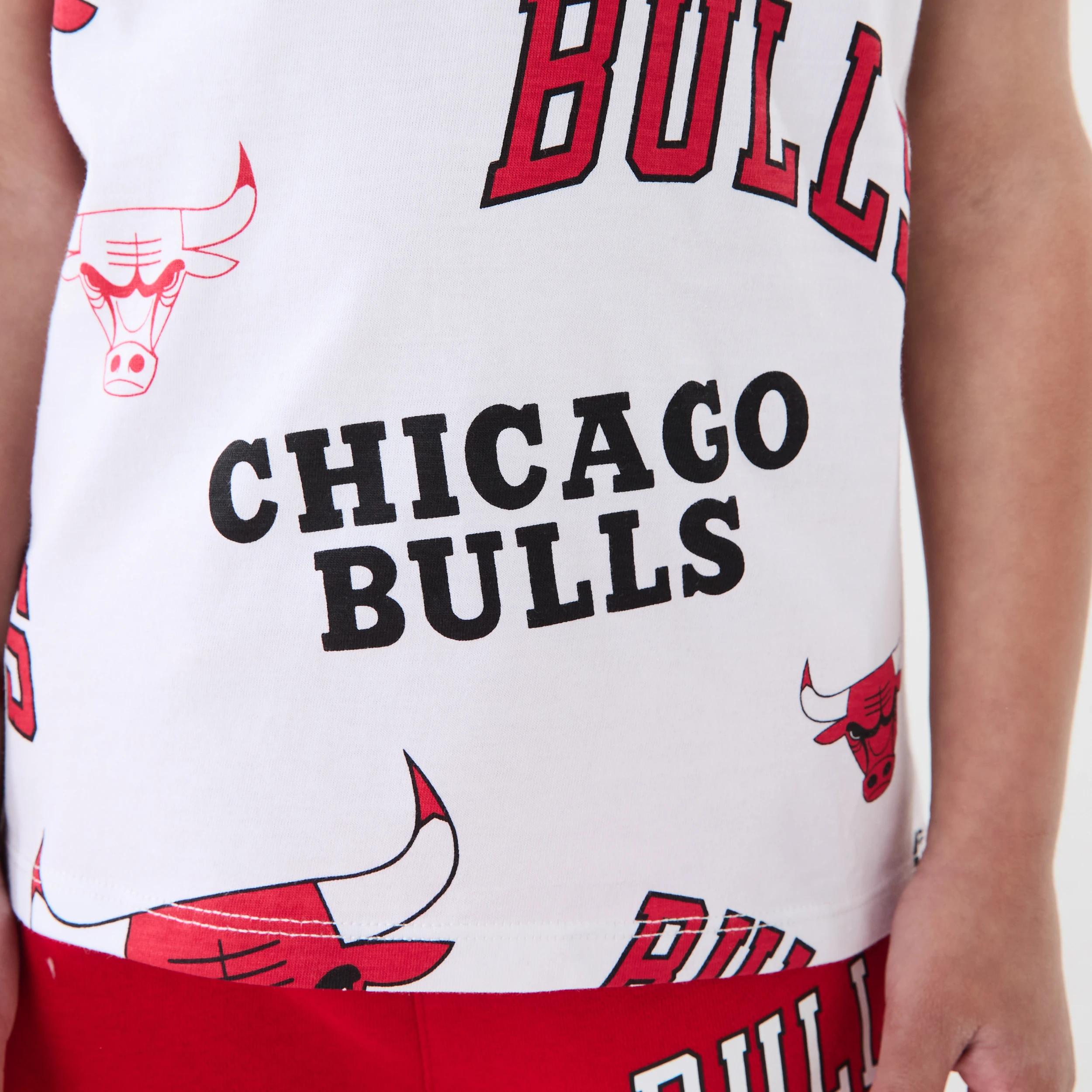 6 Official NBA Kids Mini T-shirt WHITE BULLS, 6 of 8