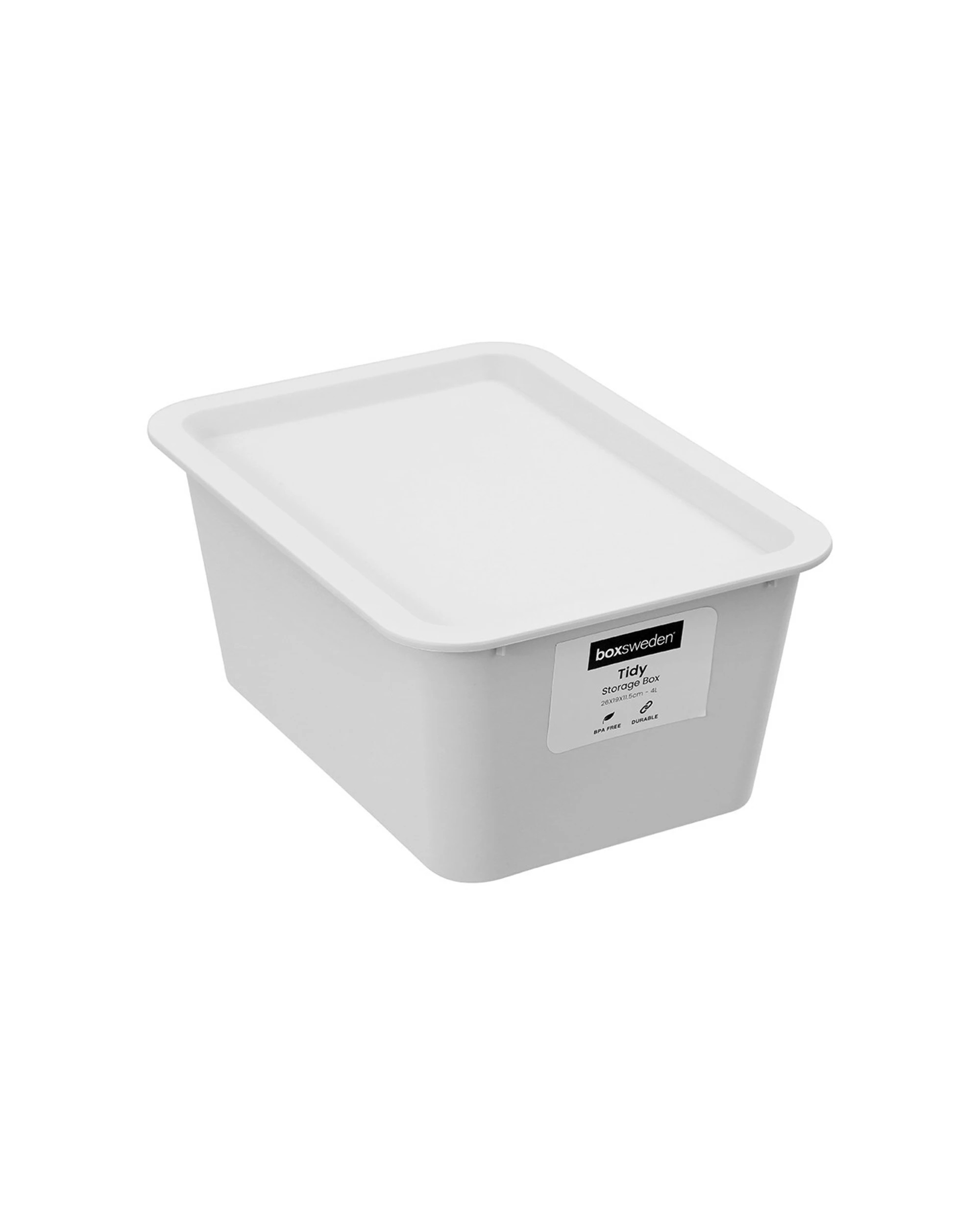 1 Boxsweden Tidy Storage Box Lidded 4L 26x19x11.5cm Storage Container Plastic - Assorted, 1 of 5