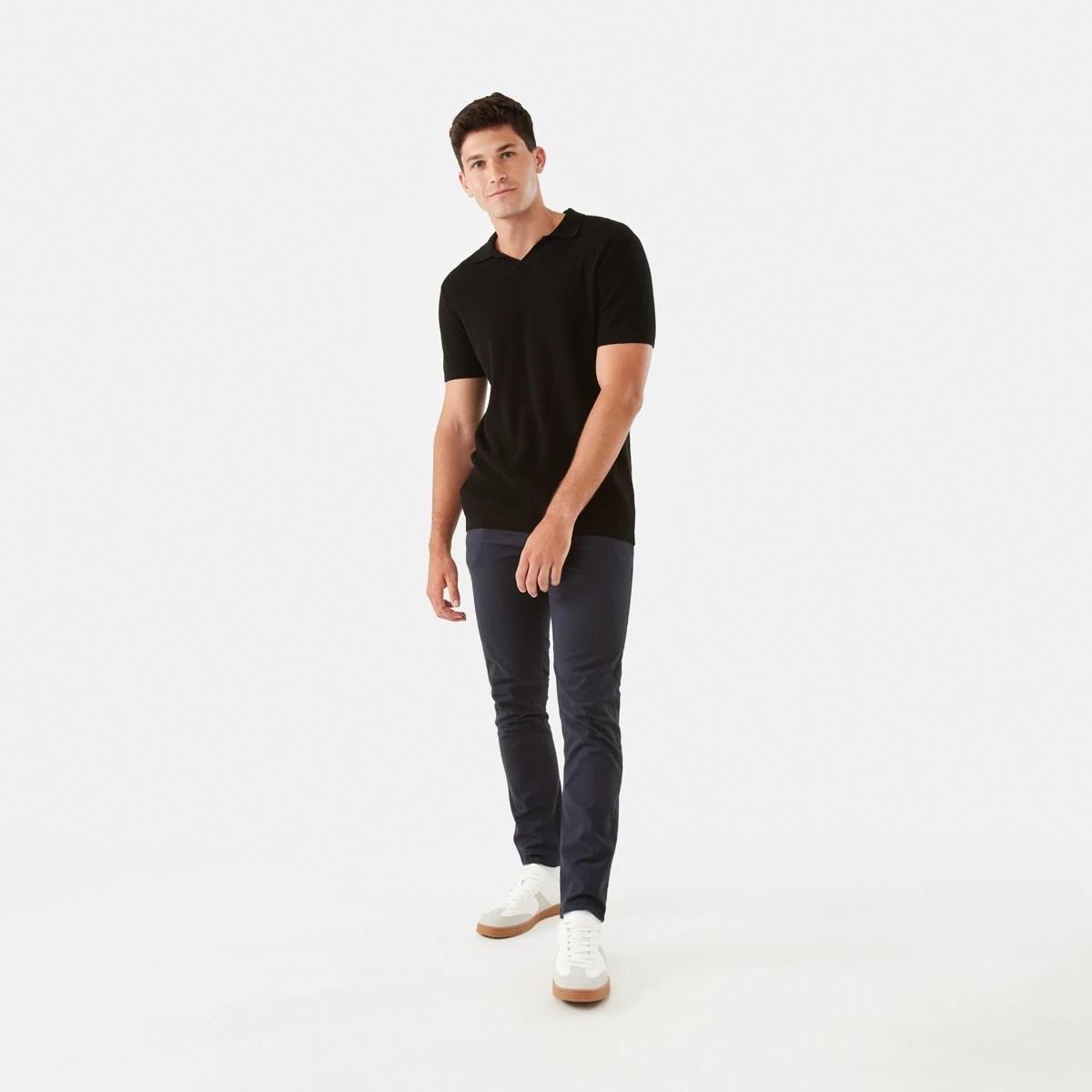 2 Knit Polo Shirt Black, 2 of 6