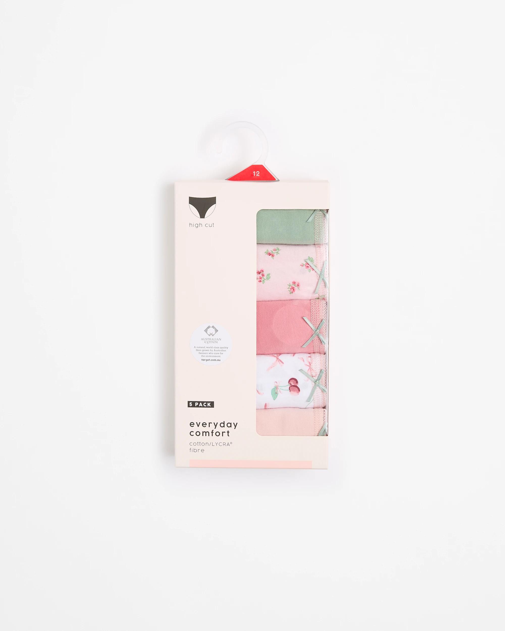 5 Target Women's Cotton/elastane High Cut Briefs 5 Pack CHERRY BOW, 5 of 5