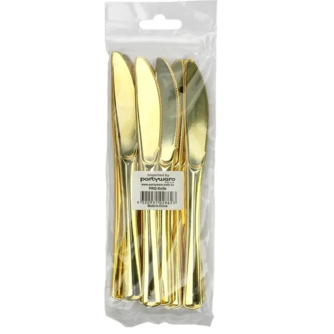 2 Partyware Gold Reusable Plastic Knives (Pack of 12), 2 of 2