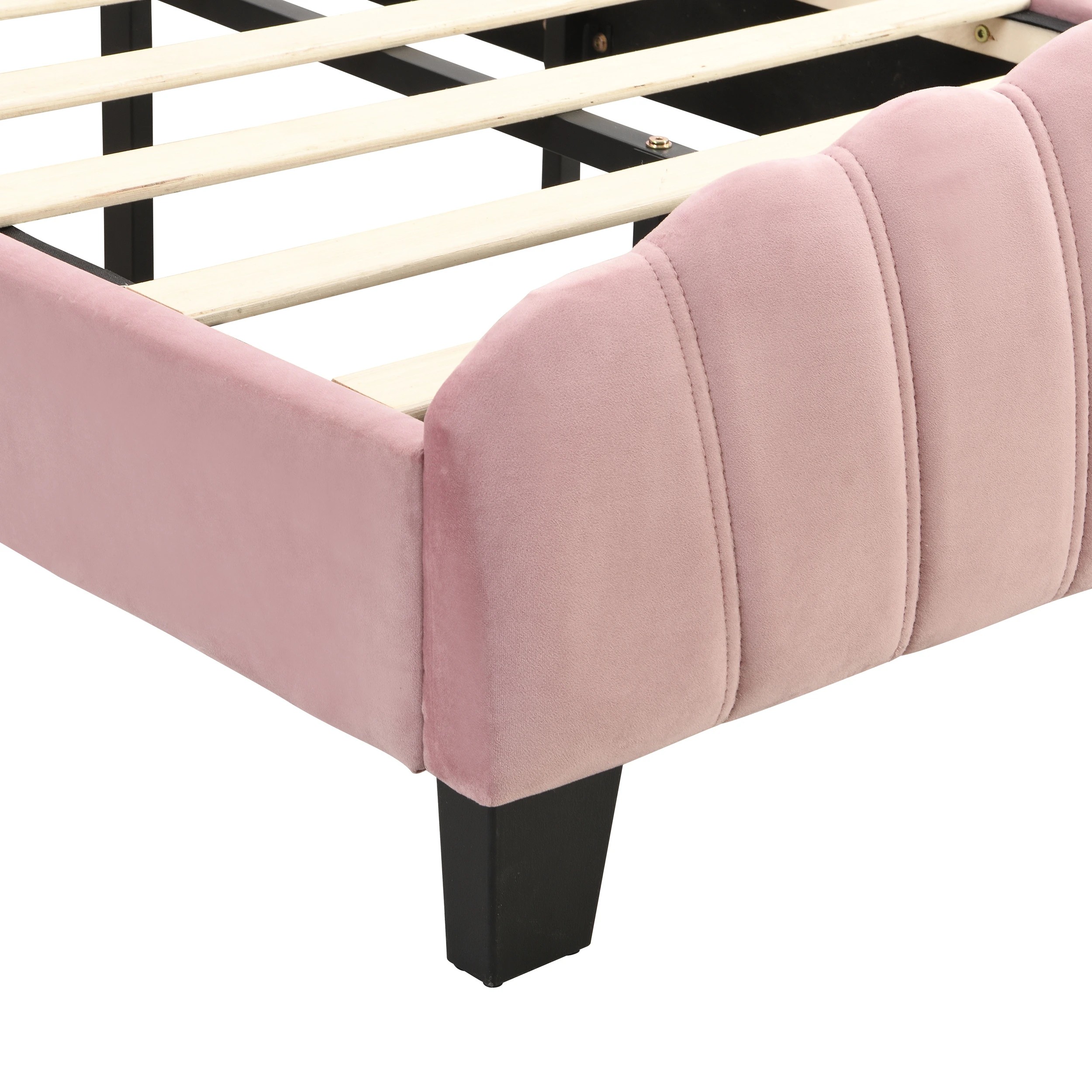 8 IHOMDEC BEF04 Single Kid's Bed Frame - Pink - Pink, 8 of 10
