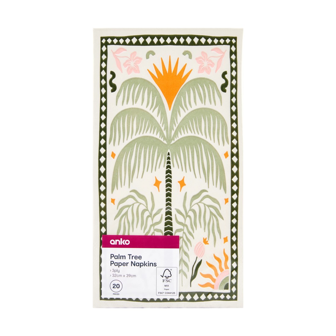 4 20 Piece Palm Tree Paper Napkins, 4 of 4