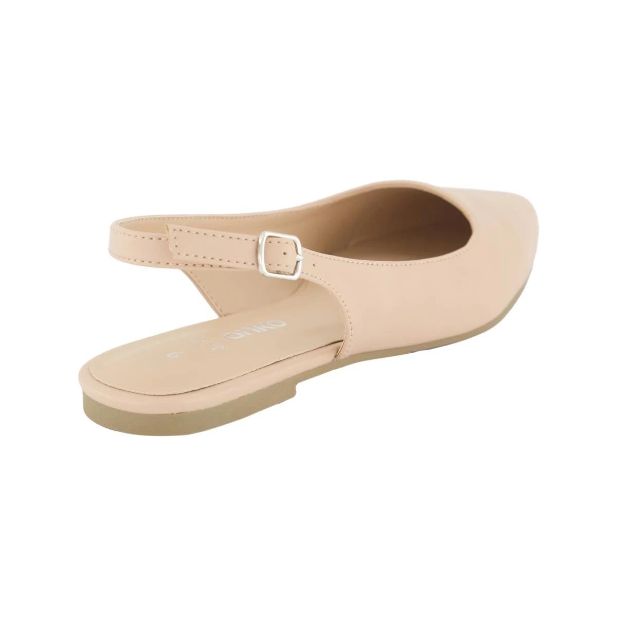 4 Point Toe Ballet Slingback Flats Taupe, 4 of 5