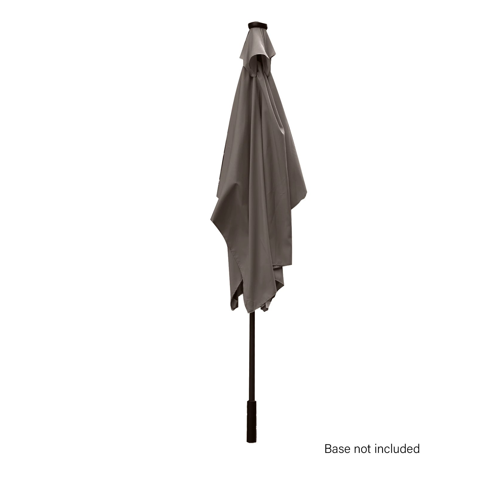 5 Arcadia Furniture Umbrella 3 Metre Umbrella with Solar LED Lights Garden Yard - Charcoal - Charcoal, 5 of 9