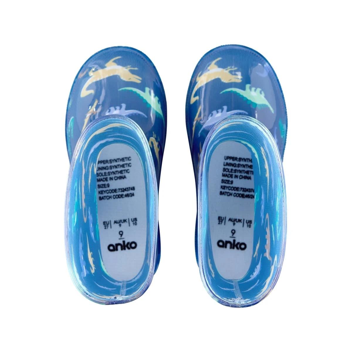 3 Junior Light Up Rainboots Blue, 3 of 6