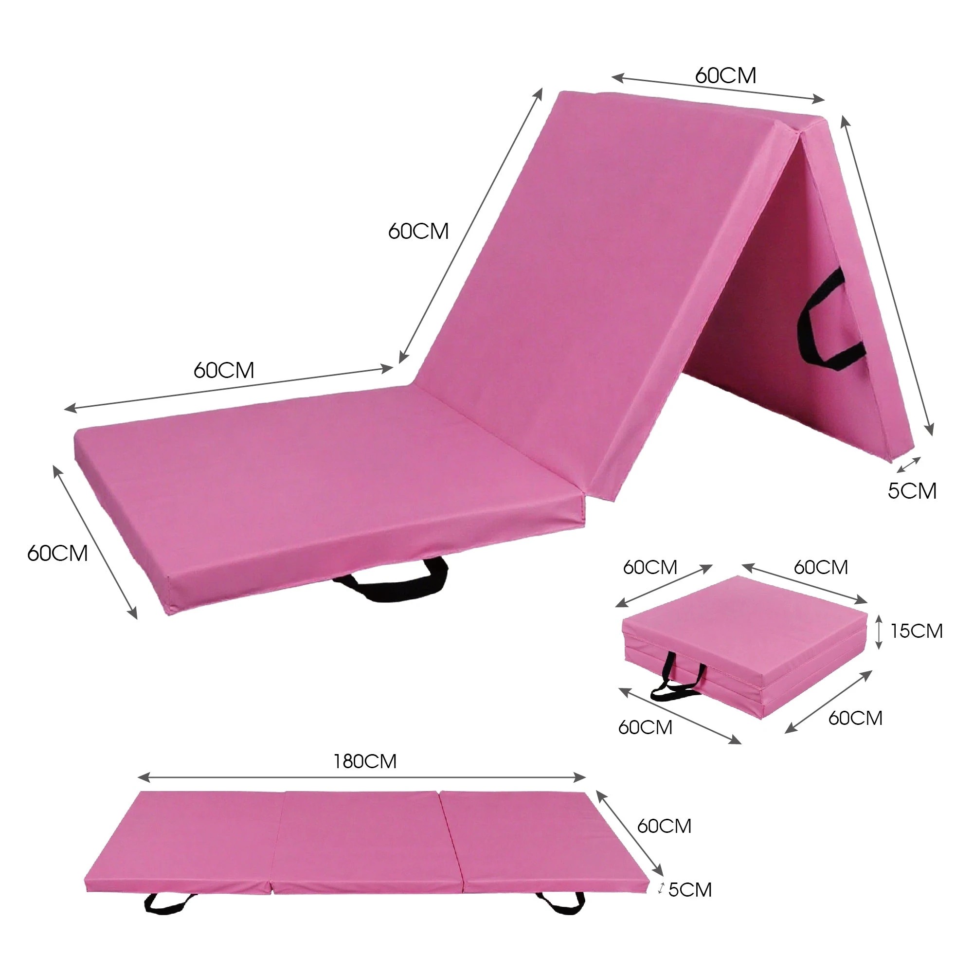 3 Fitness Master Folding Exercise Floor Mat Dance Yoga Gymnastics Training Home Pu, 3 of 10