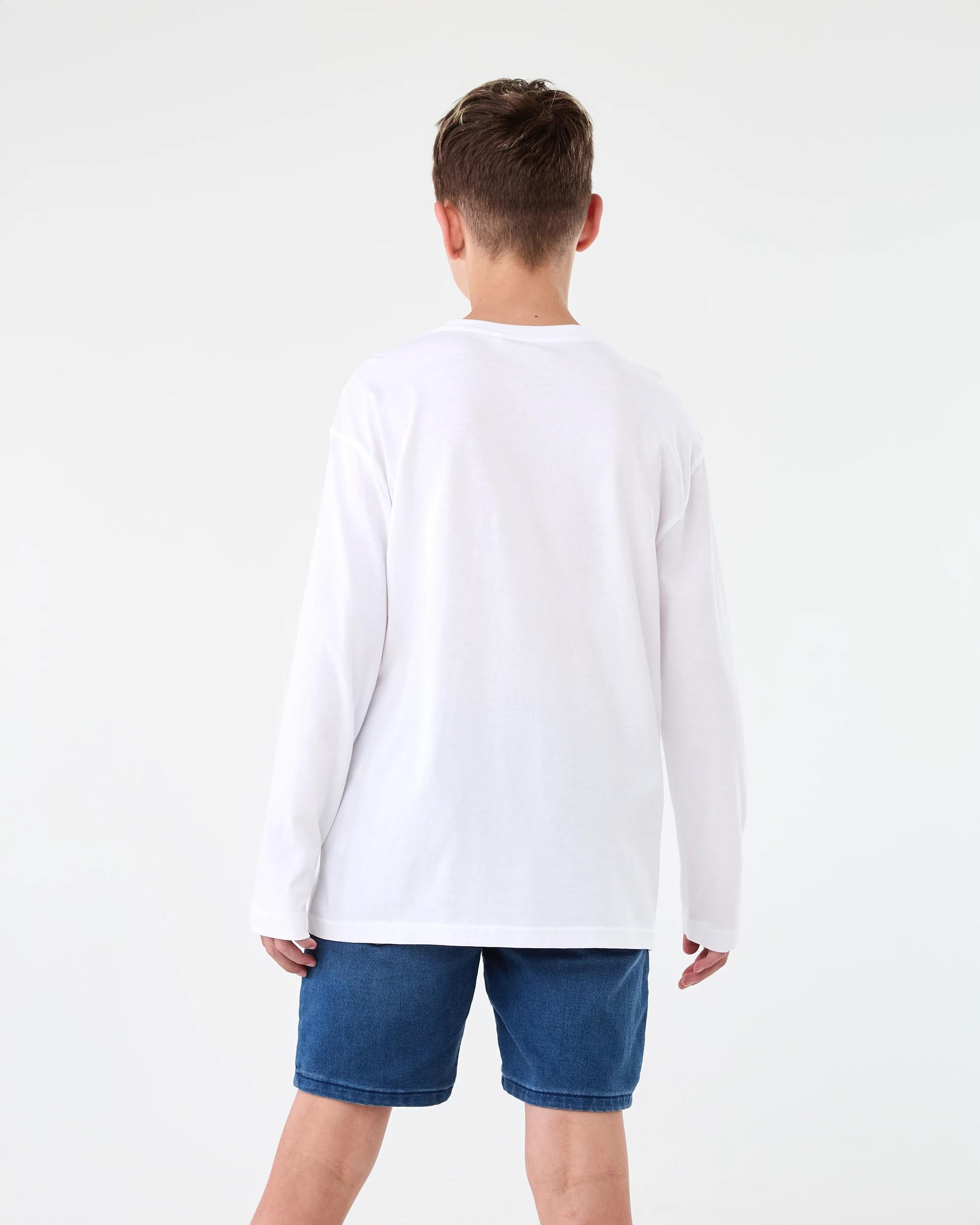 2 Long Sleeve Printed T-shirt Wht Skate, 2 of 6