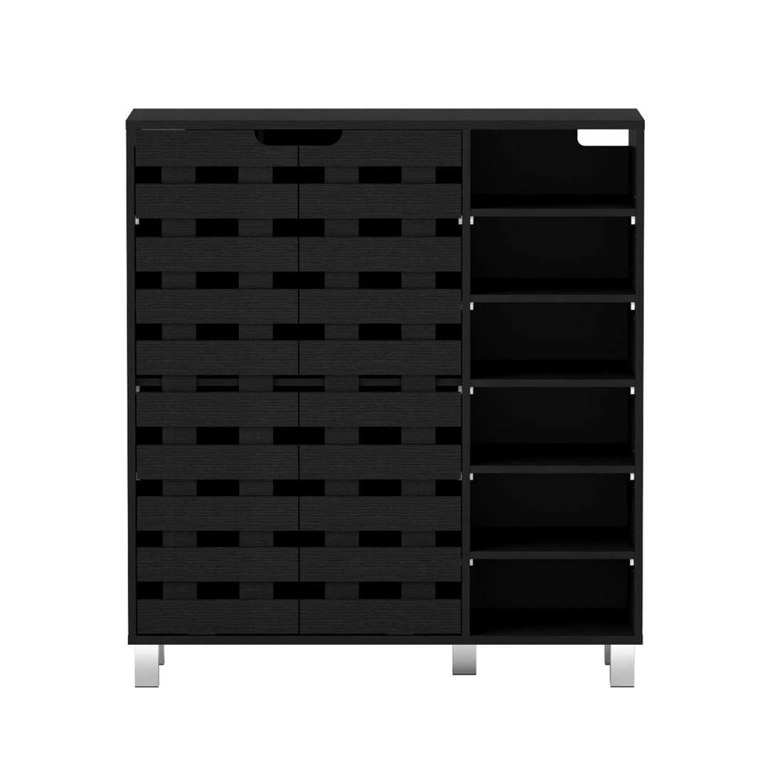 2 Artiss Shoe Rack Cabinet 6 Tier Storage Shelf - Black, 2 of 5