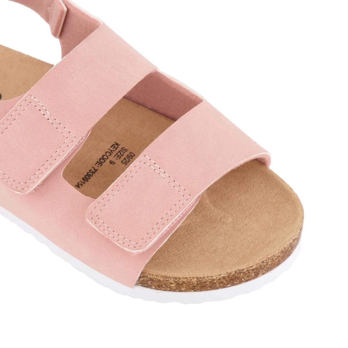 4 Junior Corduroy Corkbed Sandals SILVER PINK, 4 of 4