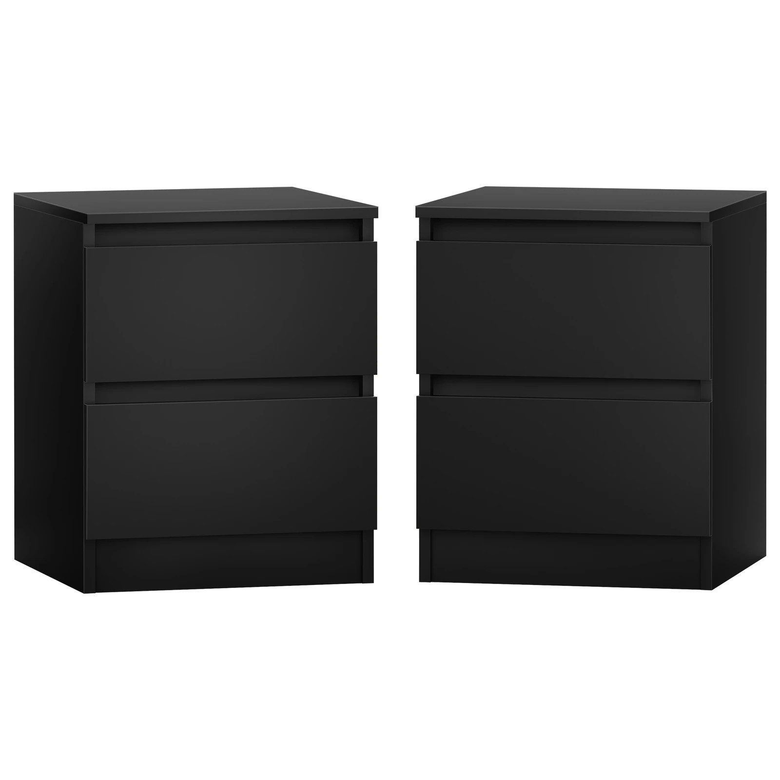 1 Alfordson 2x Bedside Table Nightstand Storage Cabinet Side End Table - Black, 1 of 10