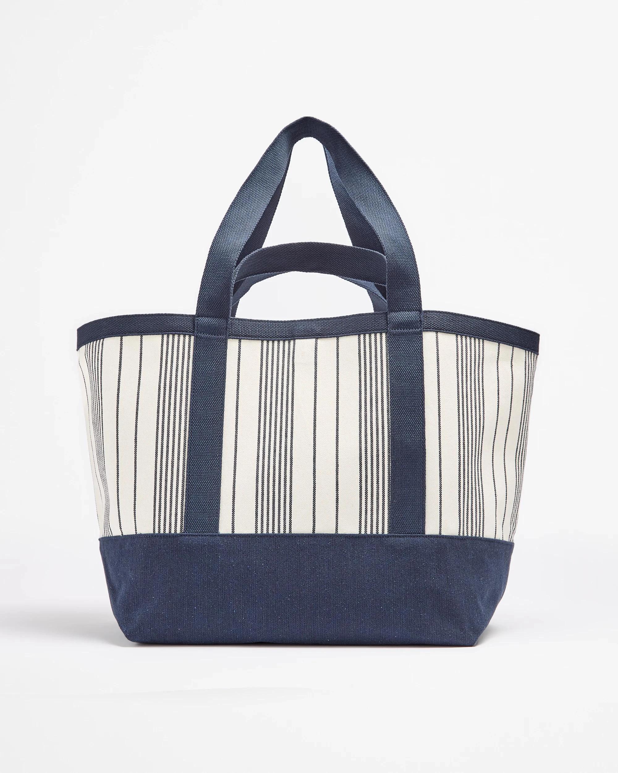 1 Target Large Printed Canvas Beach Tote Bag NAUTICAL STRIPE, 1 of 3