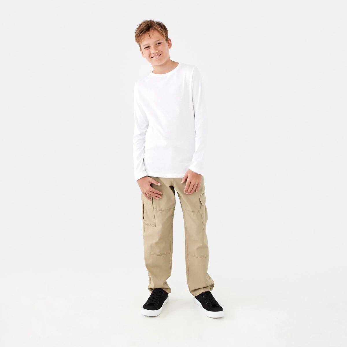 5 Long Sleeve Plain T-shirt White, 5 of 8