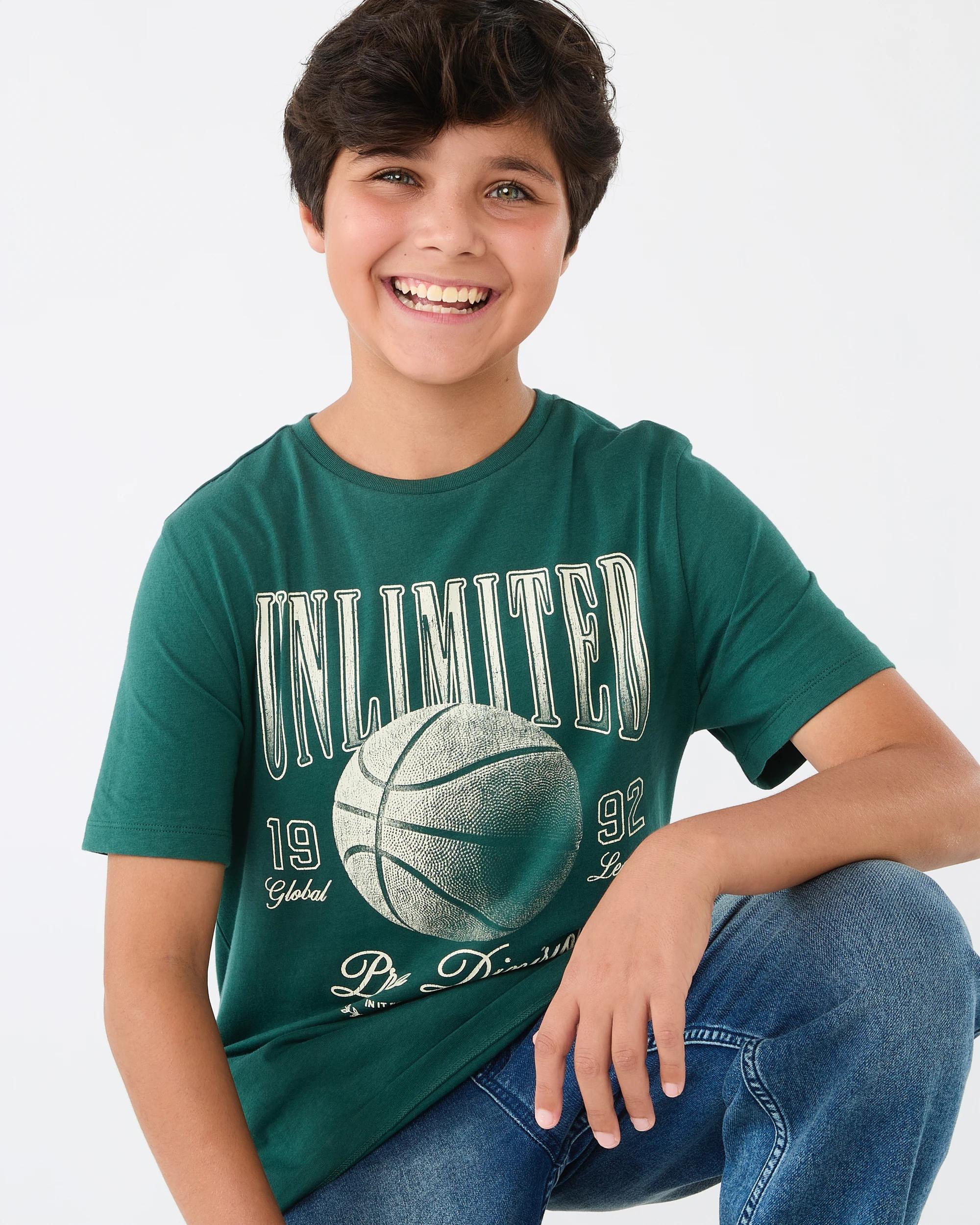 7 Short Sleeve Print T-shirt Grn Varsit, 7 of 7