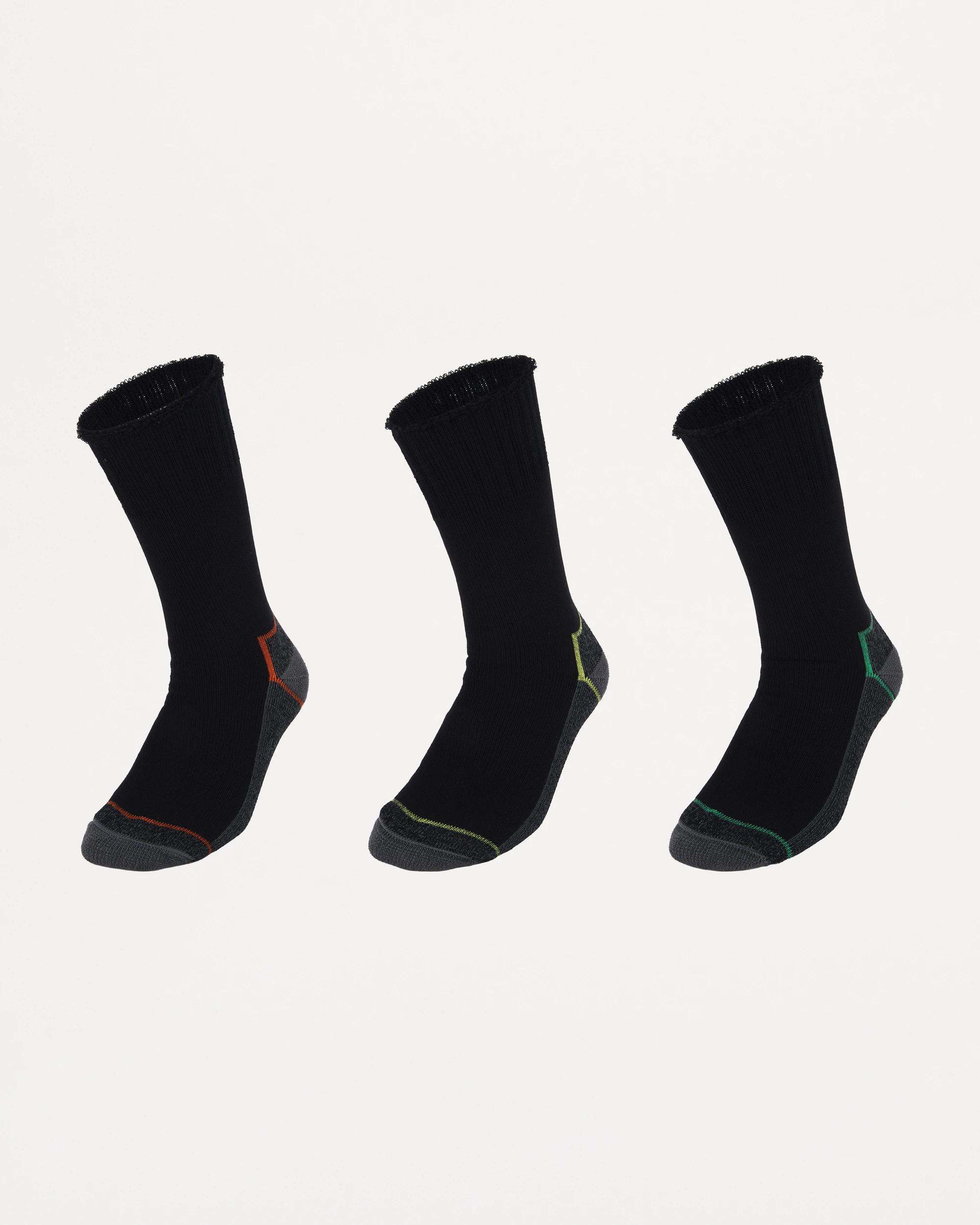 1 3 Pack Bamboo Socks BLACK, 1 of 3