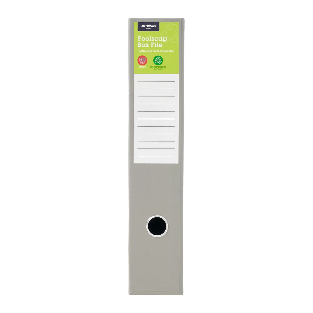 2 J.Burrows Foolscap Box File Grey, 2 of 3