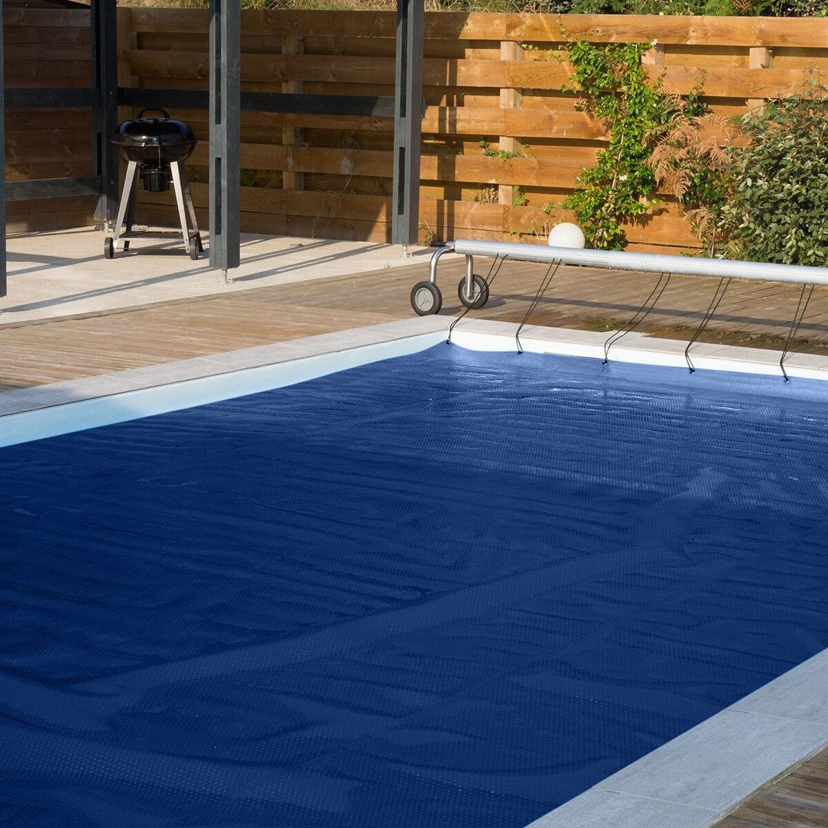 3 Ausway Pool Safety Cover Swimming Blanket Solar Bubble Mat Blue Black, 3 of 7