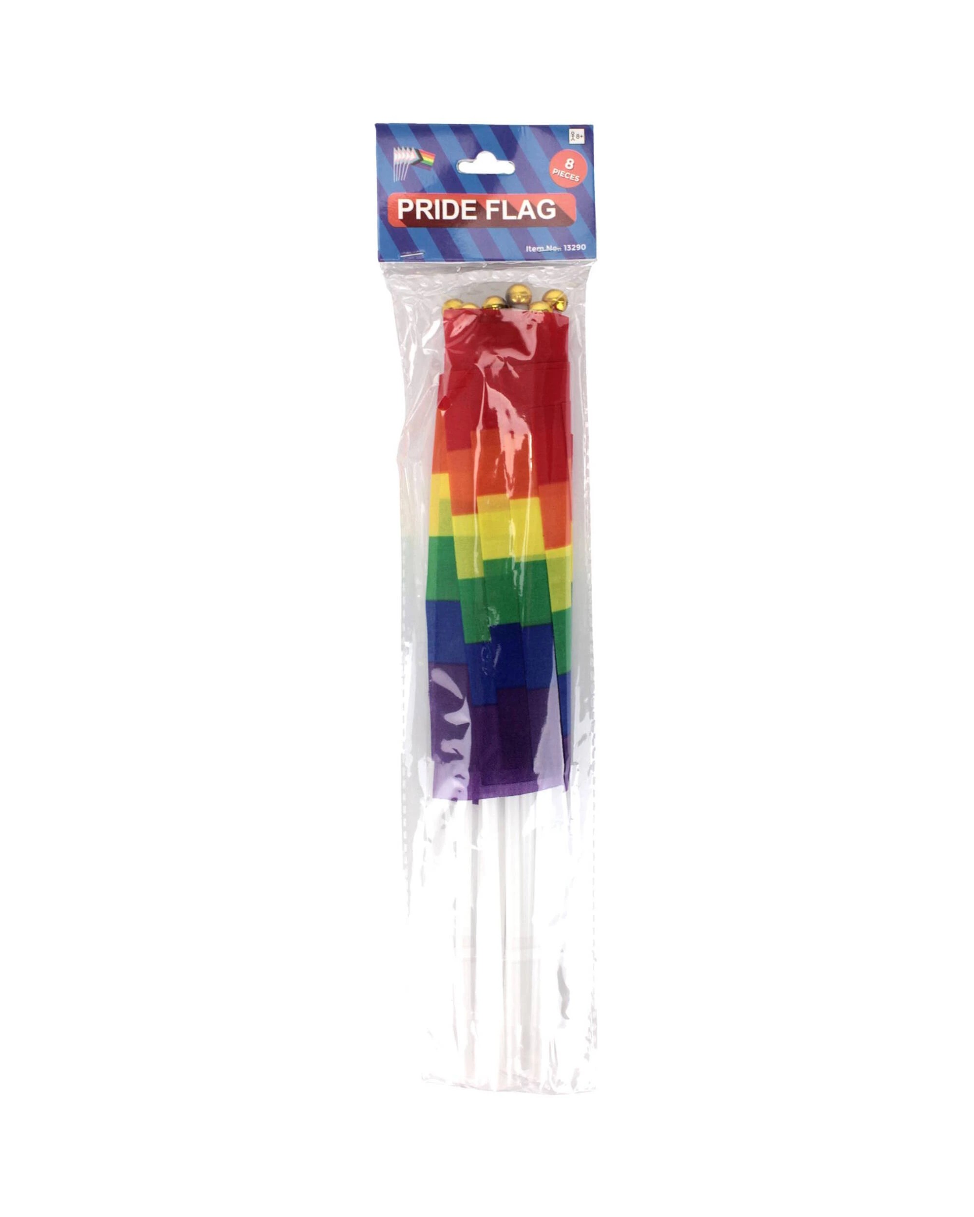 3 Partyrama Rainbow Progress Pride Flags 21.5cm Pack of 8, 3 of 4