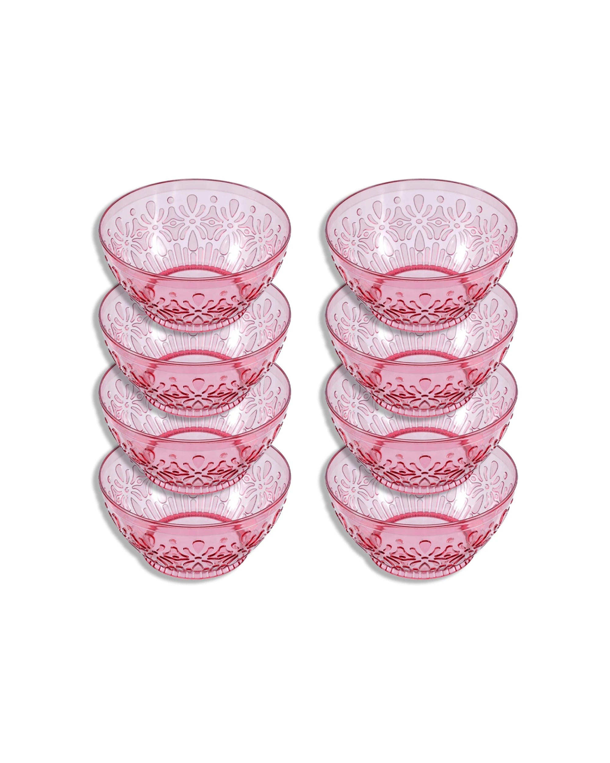 1 Lemon & Lime 8PK Floral Deco 24cm Serving Plastic Bowl Durable Indoor - Multi, 1 of 7