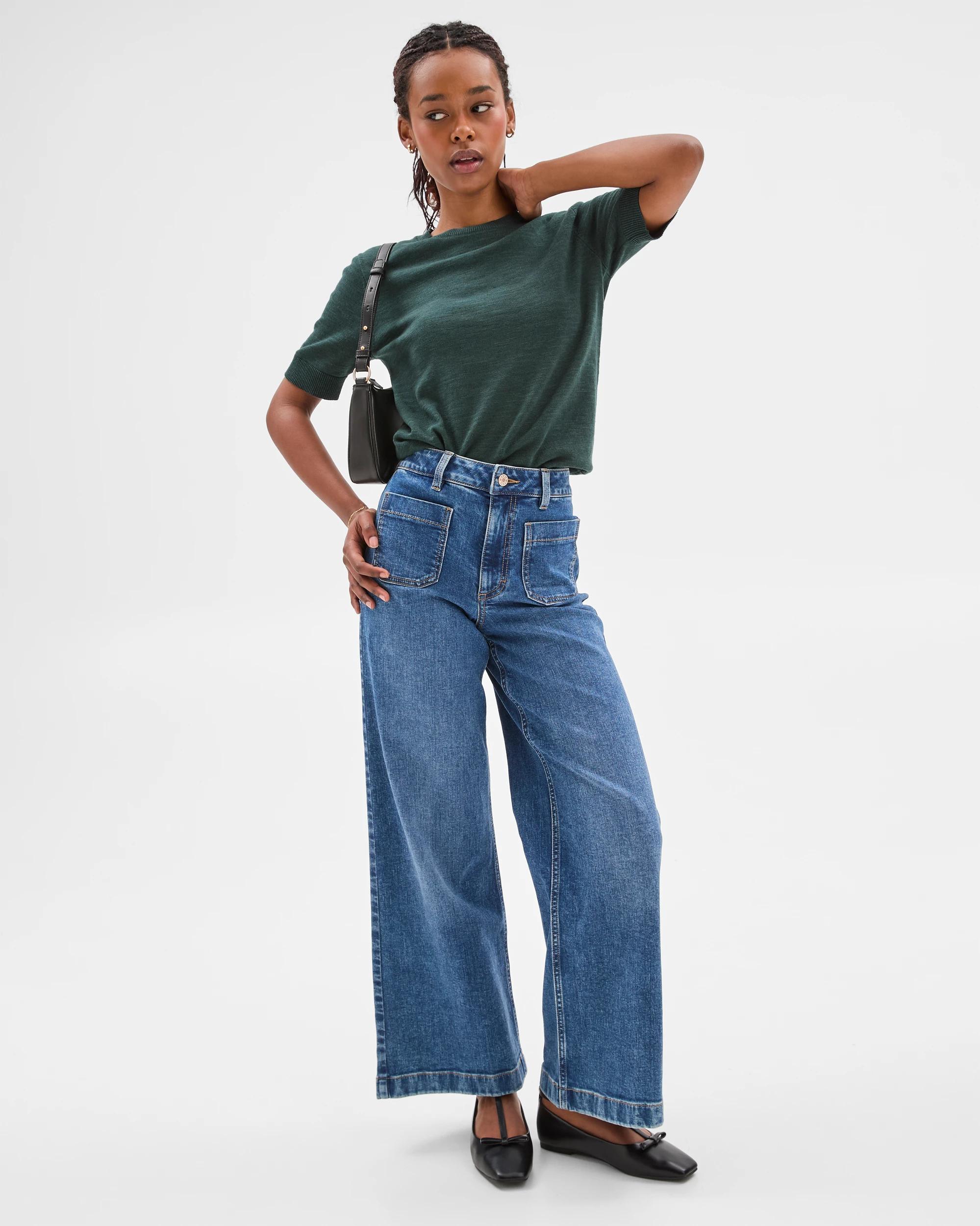 4 Target Petites Australian Cotton Blend Knit T-shirt DEEP FOREST, 4 of 7