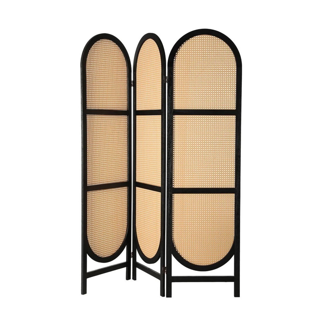3 Artiss 3 Panel Room Divider Screen 151x180cm Rattan - Brown, 3 of 7
