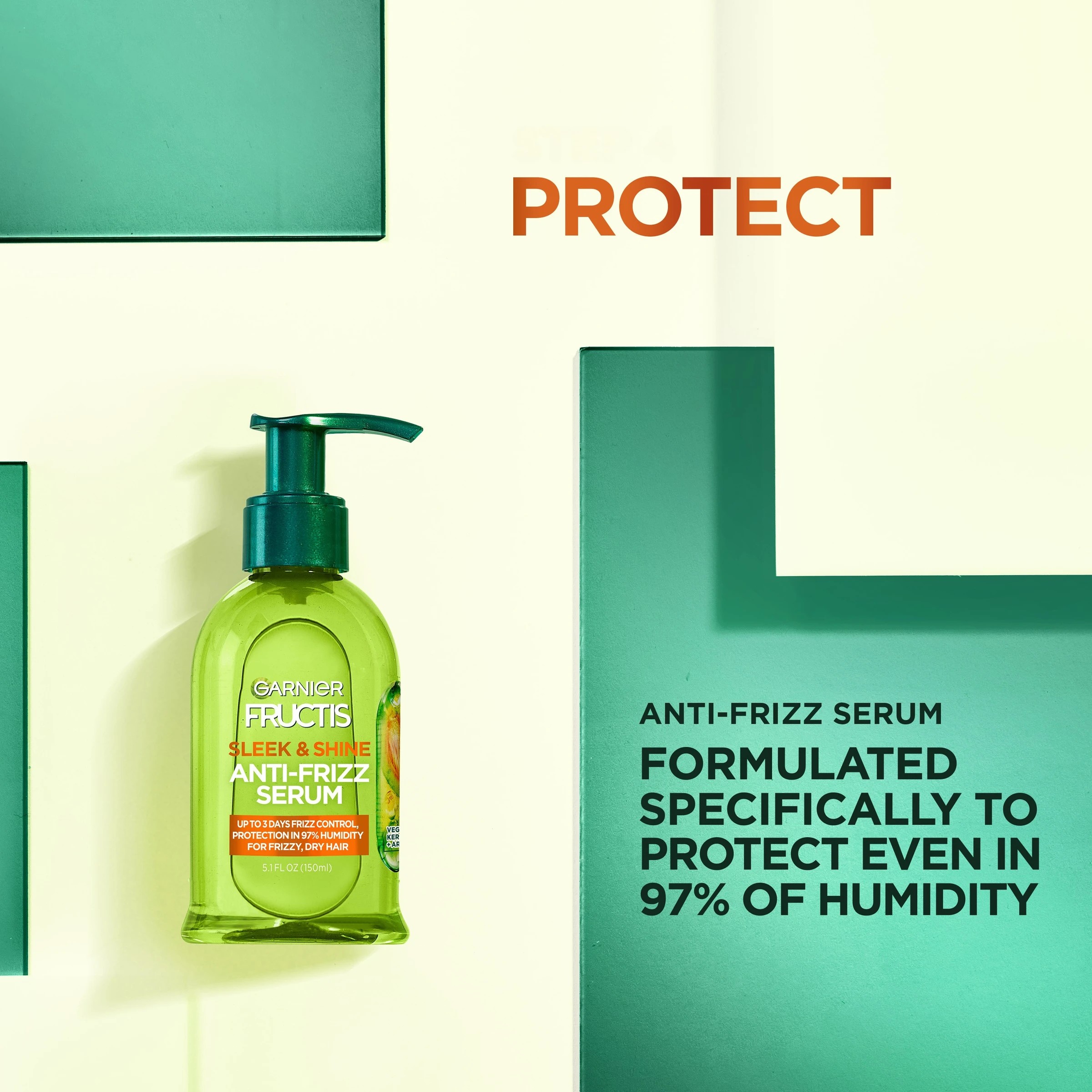 5 150ml Garnier Fructis Sleek and Shine Anti-Frizz Serum, 5 of 7